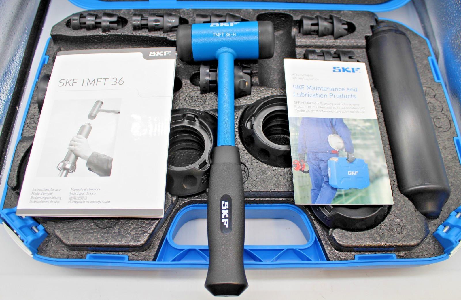 SKF TMFT36 Bearing Fitting Tool Kit, 36 Impact Rings, 3 Impact Sleeves