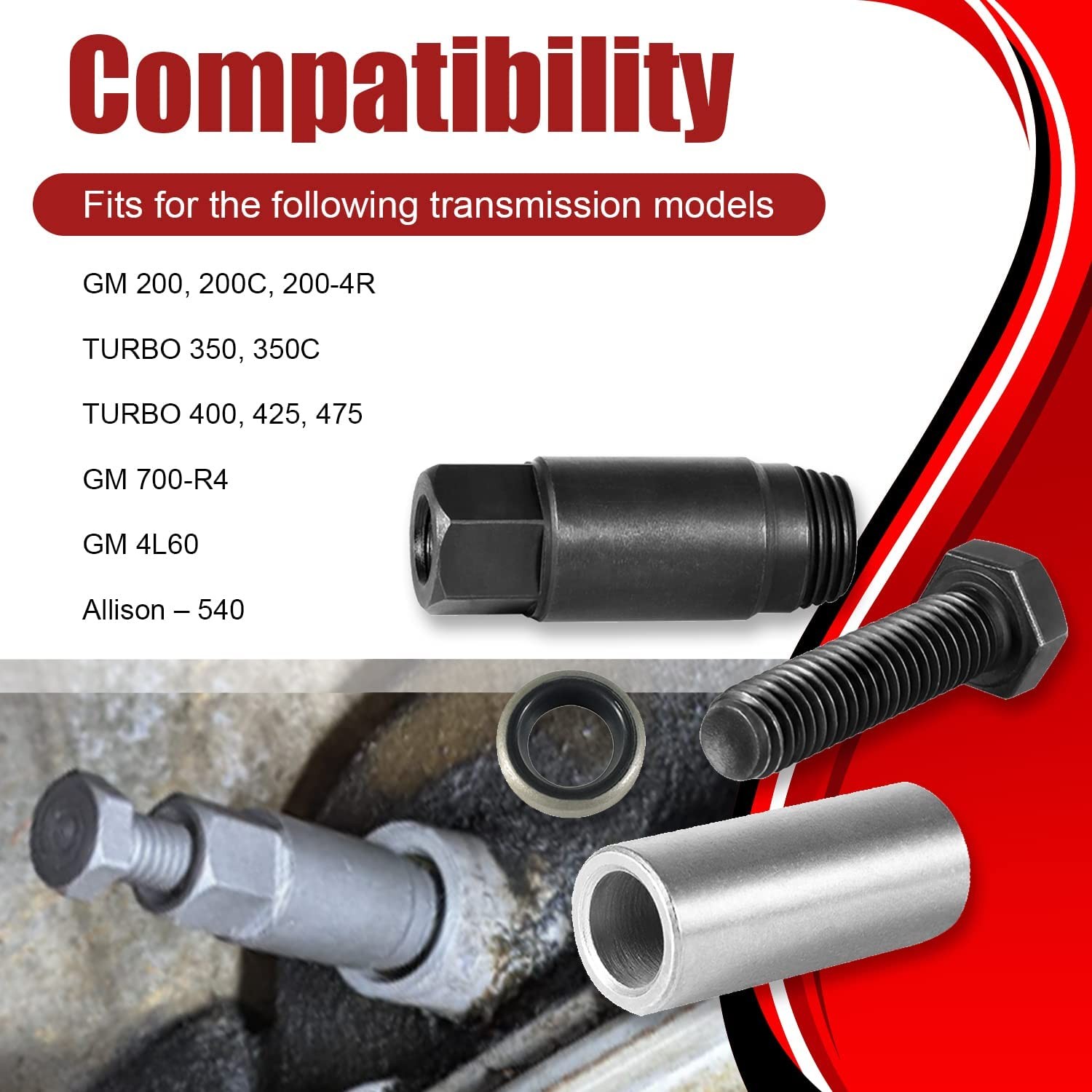 Transmission Shifter Seal Remover Installer for GM Turbo 300 350 400 425 475 700