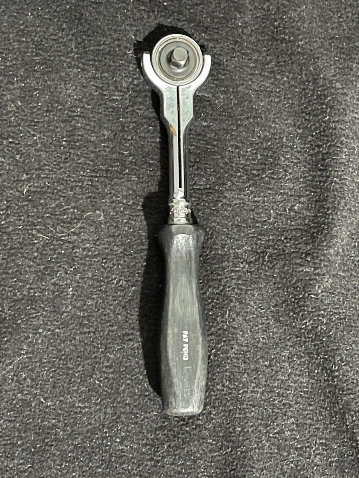 Snap On Tools USA TM737 1/4” Round Swivel Head Black Hard Handle Ratchet