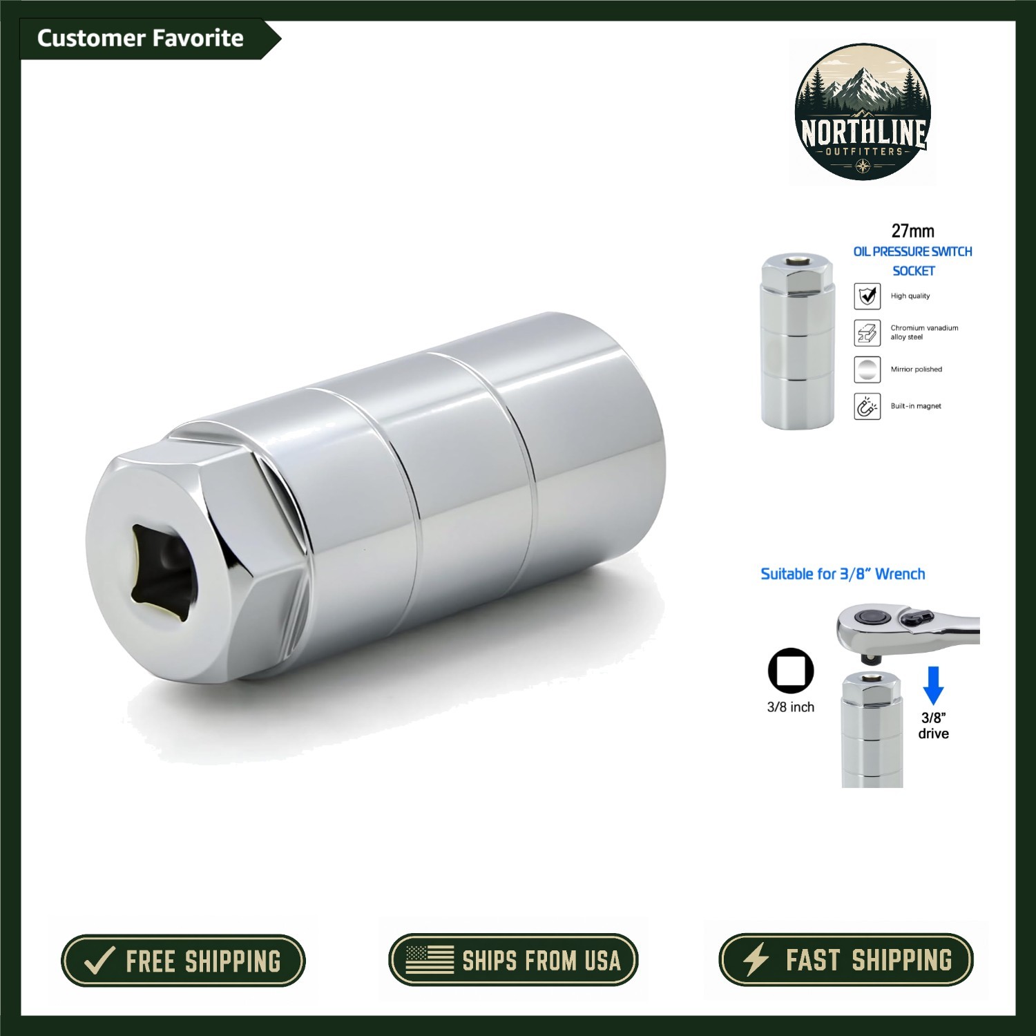 Effortless Engine Maintenance: Oil Pressure Switch Socket for Newer GM Vehicles