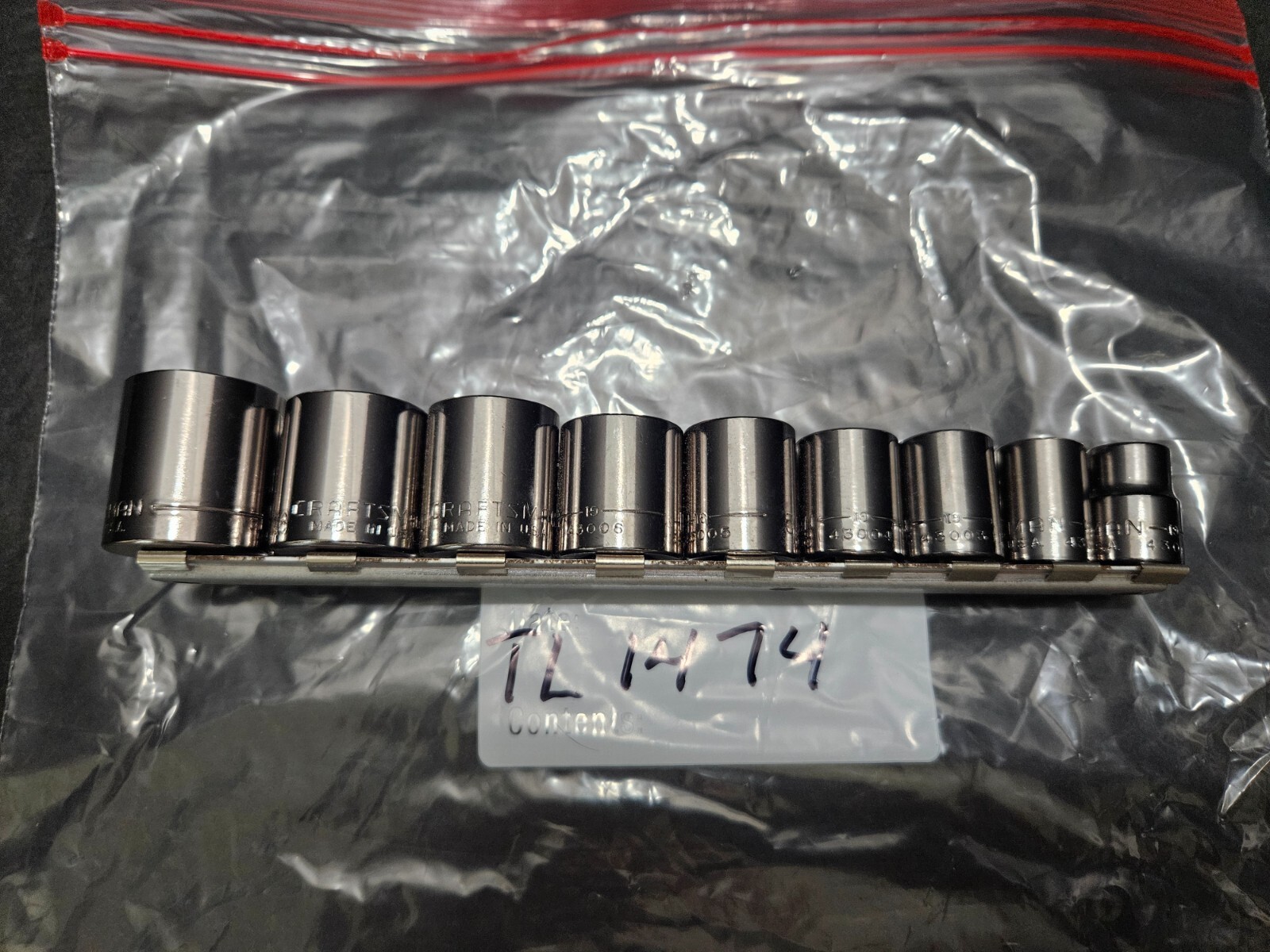 CRAFSTMAN 9 PC 3/8″ DRIVE SAE 3/8″ – 7/8″ G1 SERIES 6PT SHALLOW SOCKETS (TL1474)