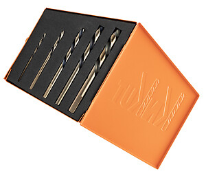 Knkut 5Kk10-Lh 5 Piece Left Hand Step Point Drill Bit Set