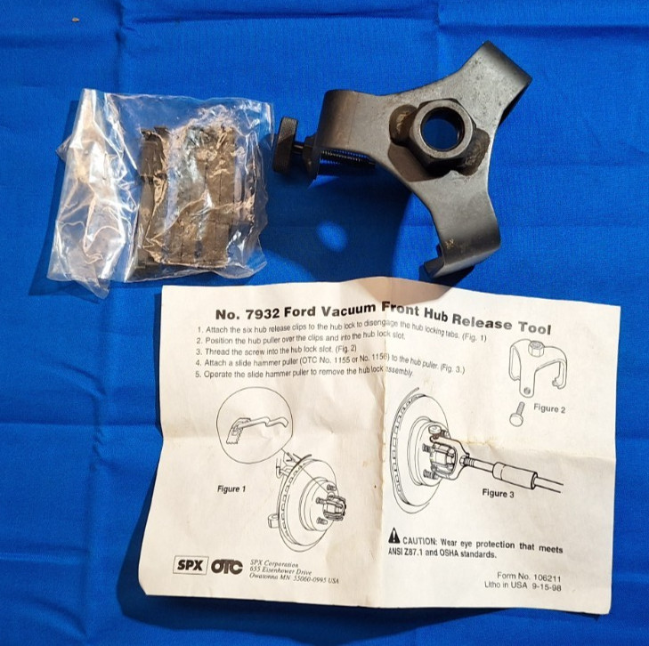 OTC Ford Vaccum Front Hub Release Tool 7932 1998 & Newer 4×4 Ranger F250 F350