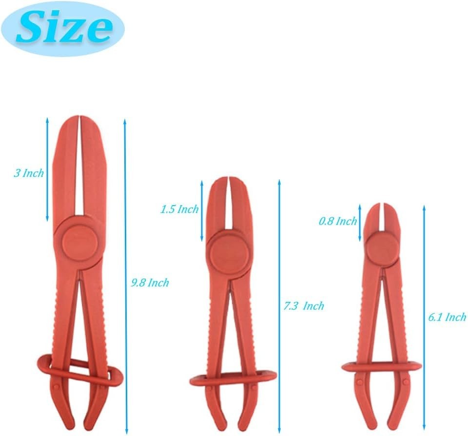 3 Pack Plastic Hose Pinch Off Pliers Set Tool for Automotive, Household Flexi…