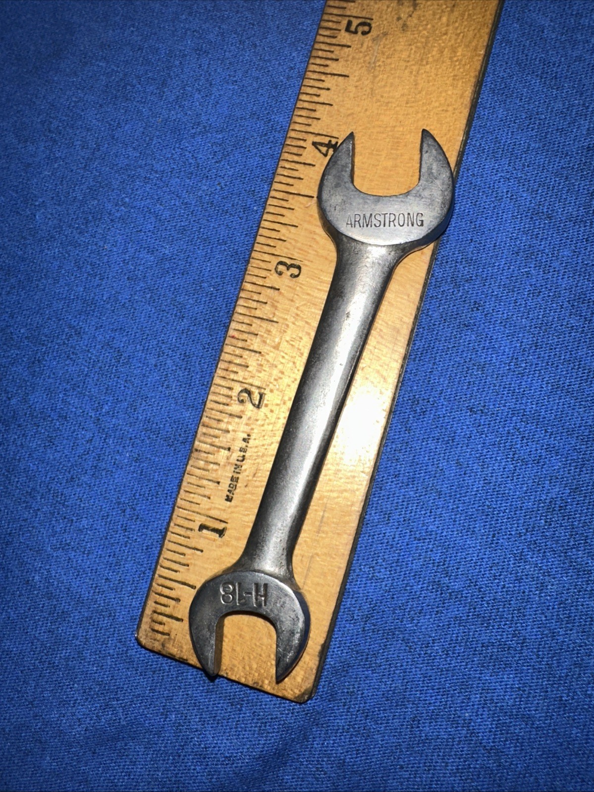 Armstrong Tools Open Face Wrench H-18 Vintage 15/32, 13/32 Small Thin Wrench