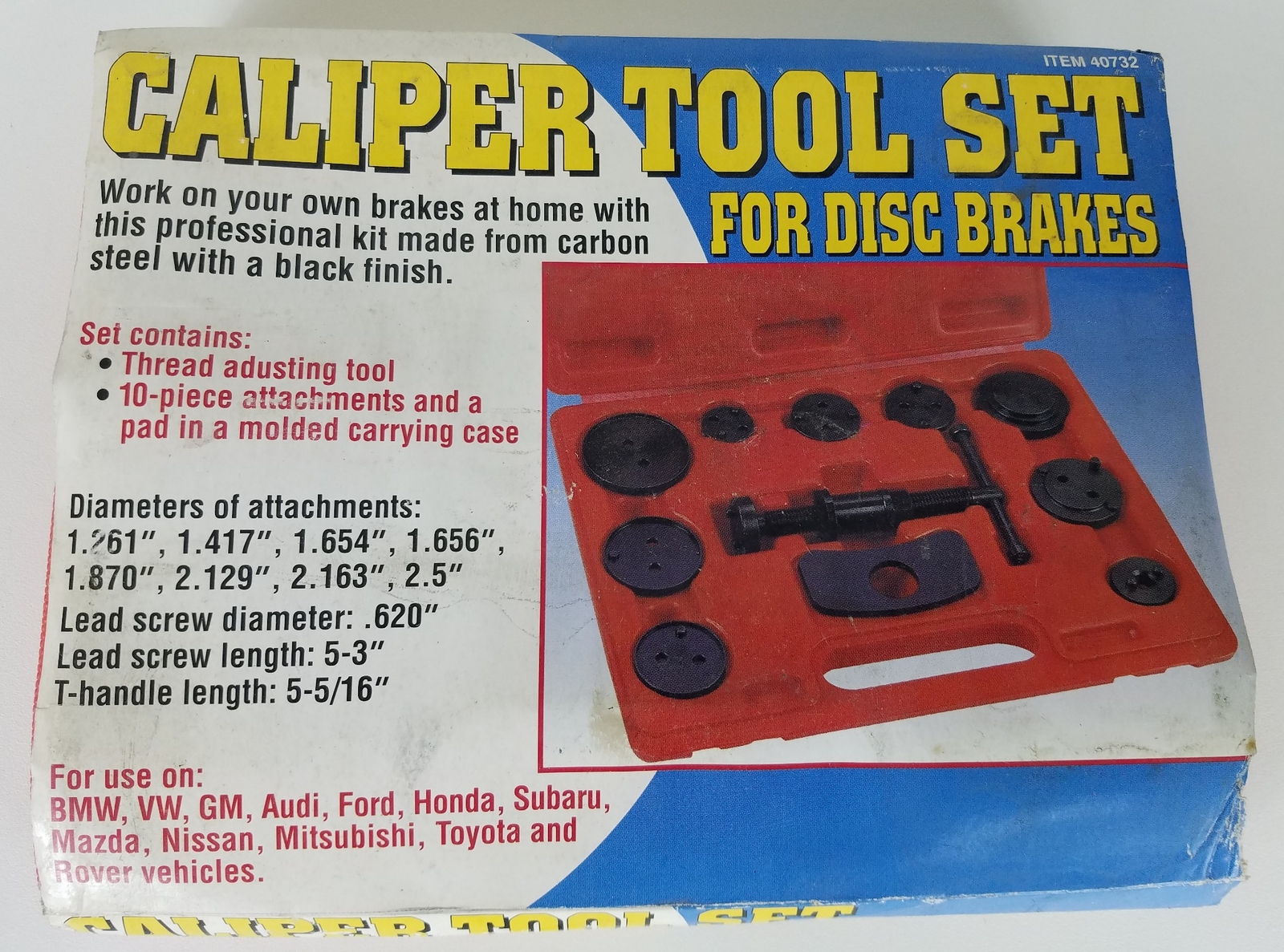 Caliper Tool Set for Disc Brakes 11 piece Item# 40732