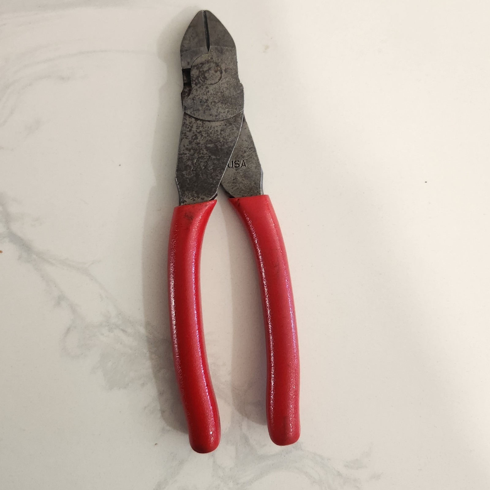 Snap On 7″ Vector Edge Soft Grip Red Handled Diagonal Cutting Pliers 87ACF