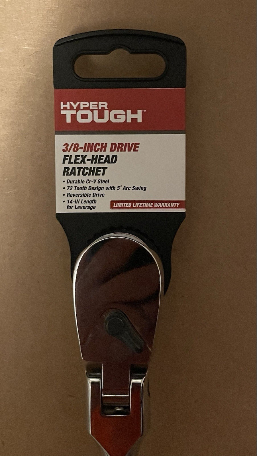 New Hyper Tough 3/8” Drive Flex-Head Ratchet *NWT* 14” Length For Leverage