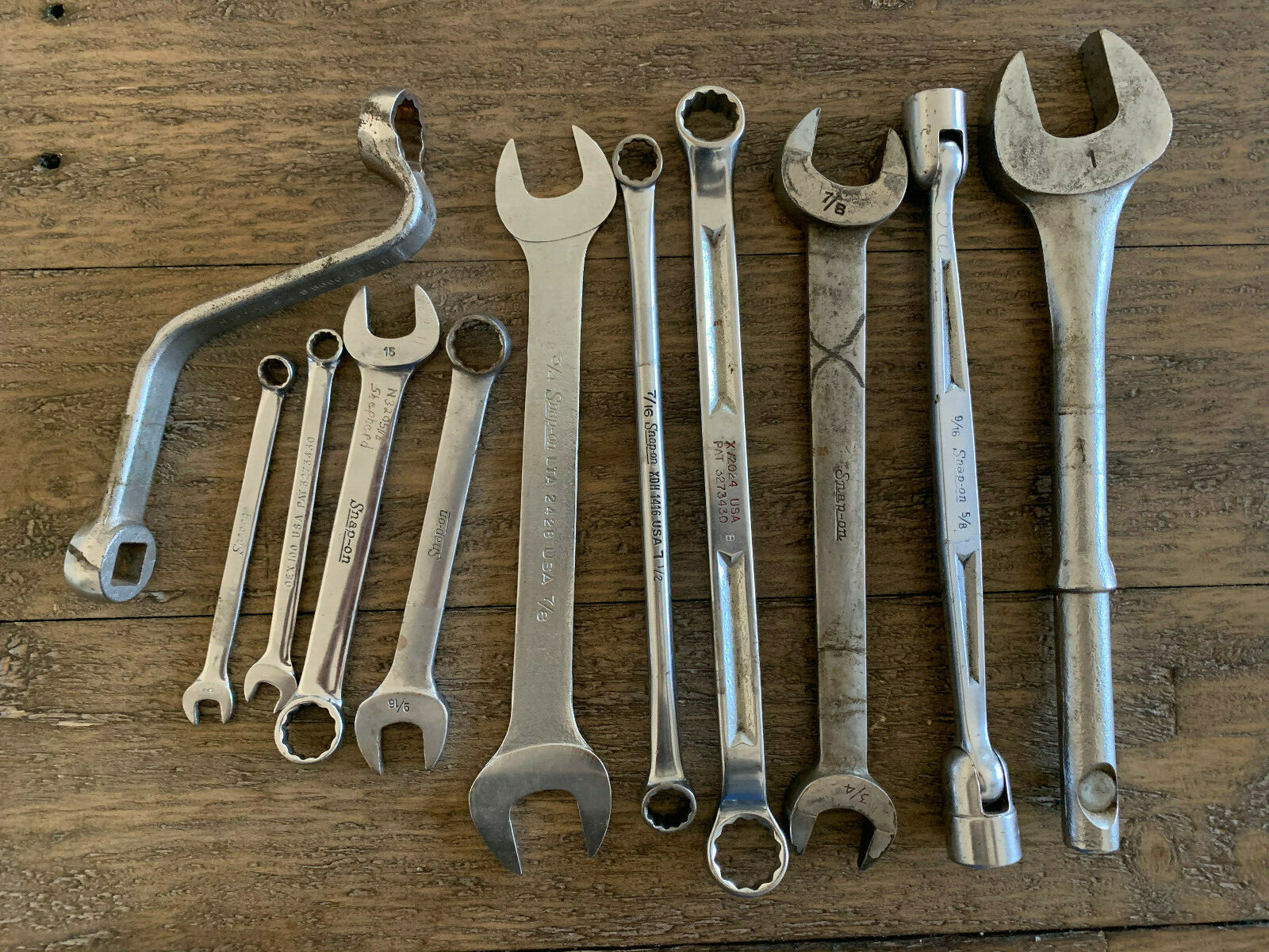 11 Pieces of Snap On Wrenches Vintage and Newer Styles