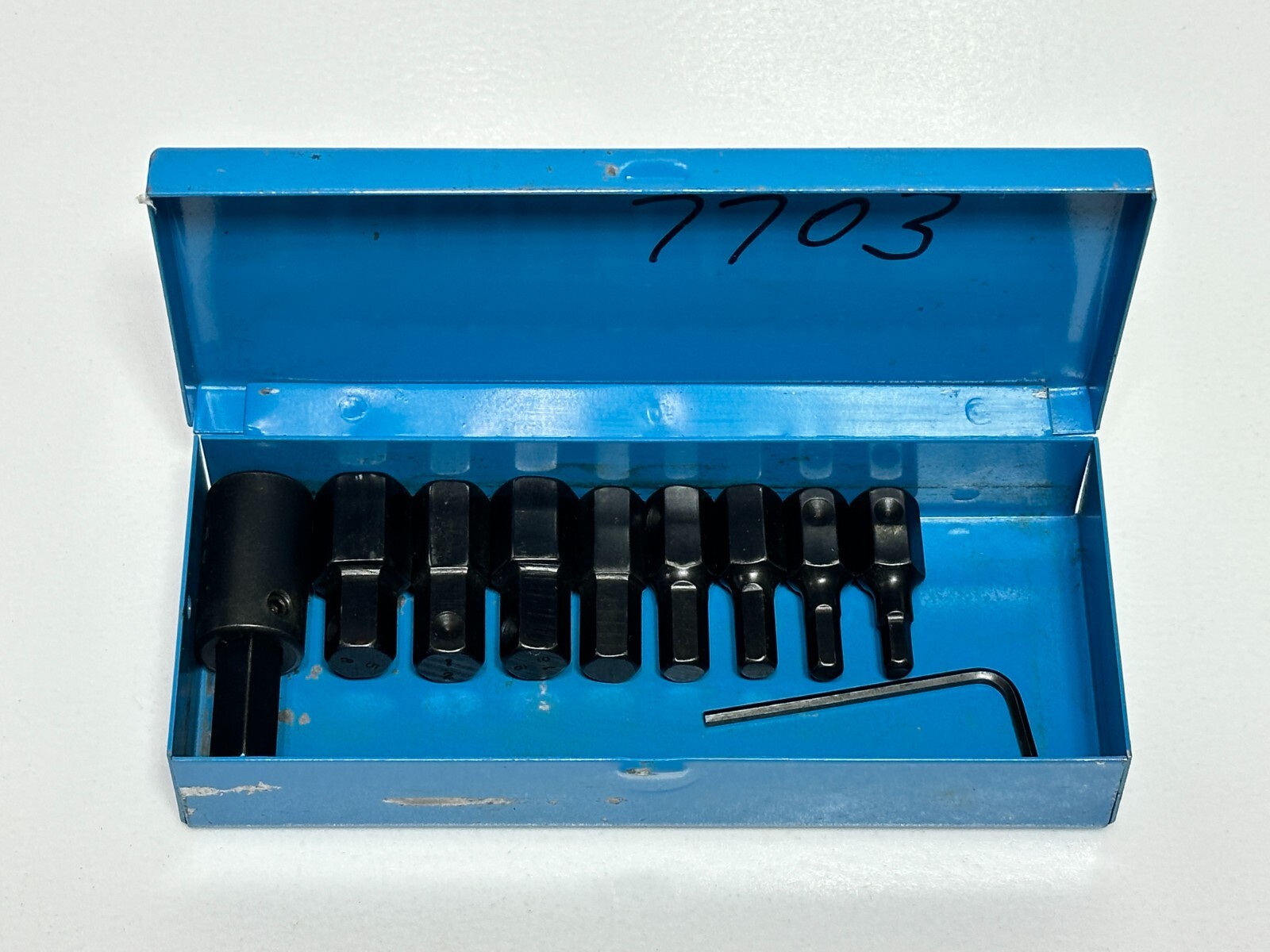 Cornwell Tools USA SKA-211S 3/8” Drive 11pc SAE Hex Bit Set in Blue Metal Case