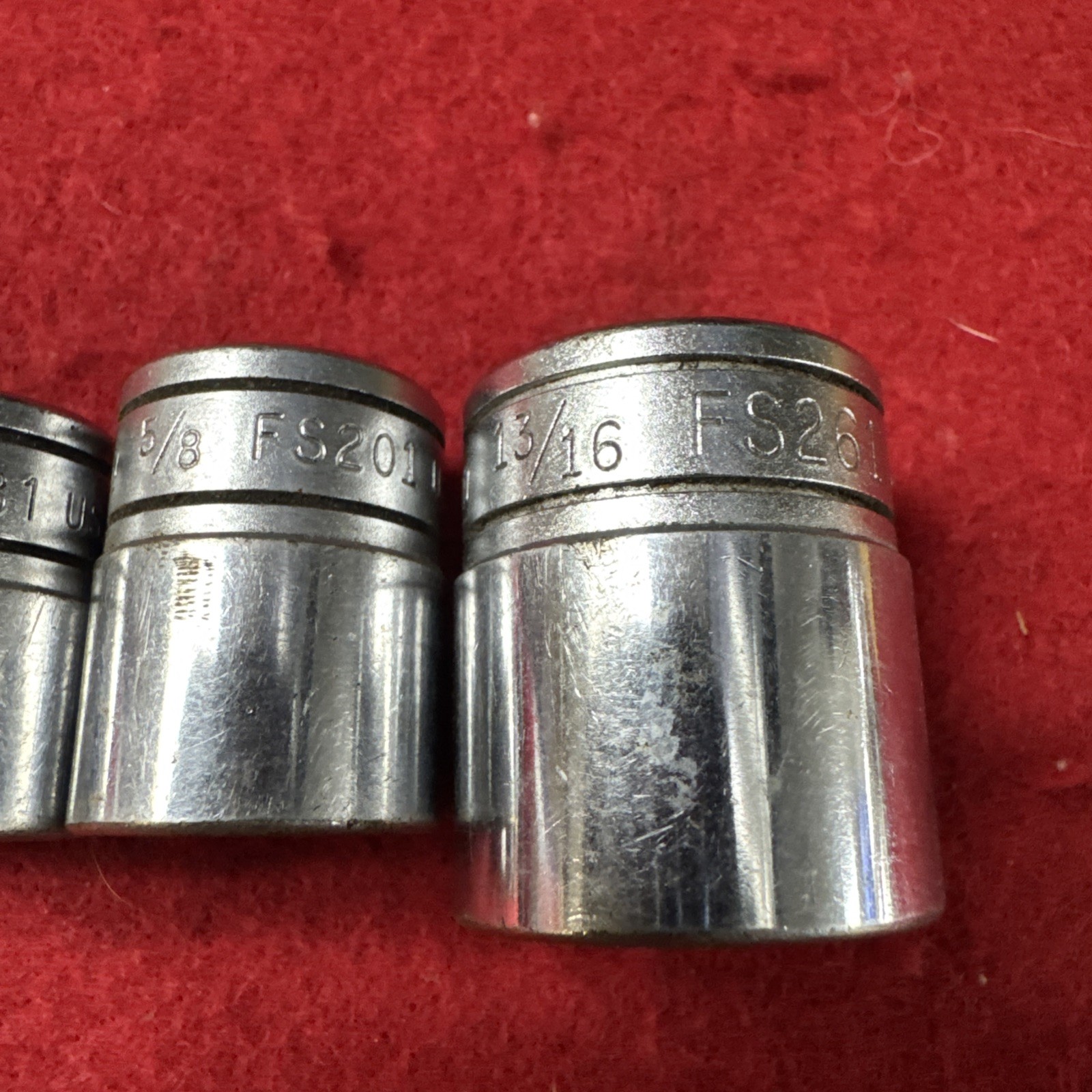 SNAP ON FS201 FS141 FS121 FS101 FS081 FS261 FS181 SET 7Pcs 6 Pt SHALLOW 3/8”