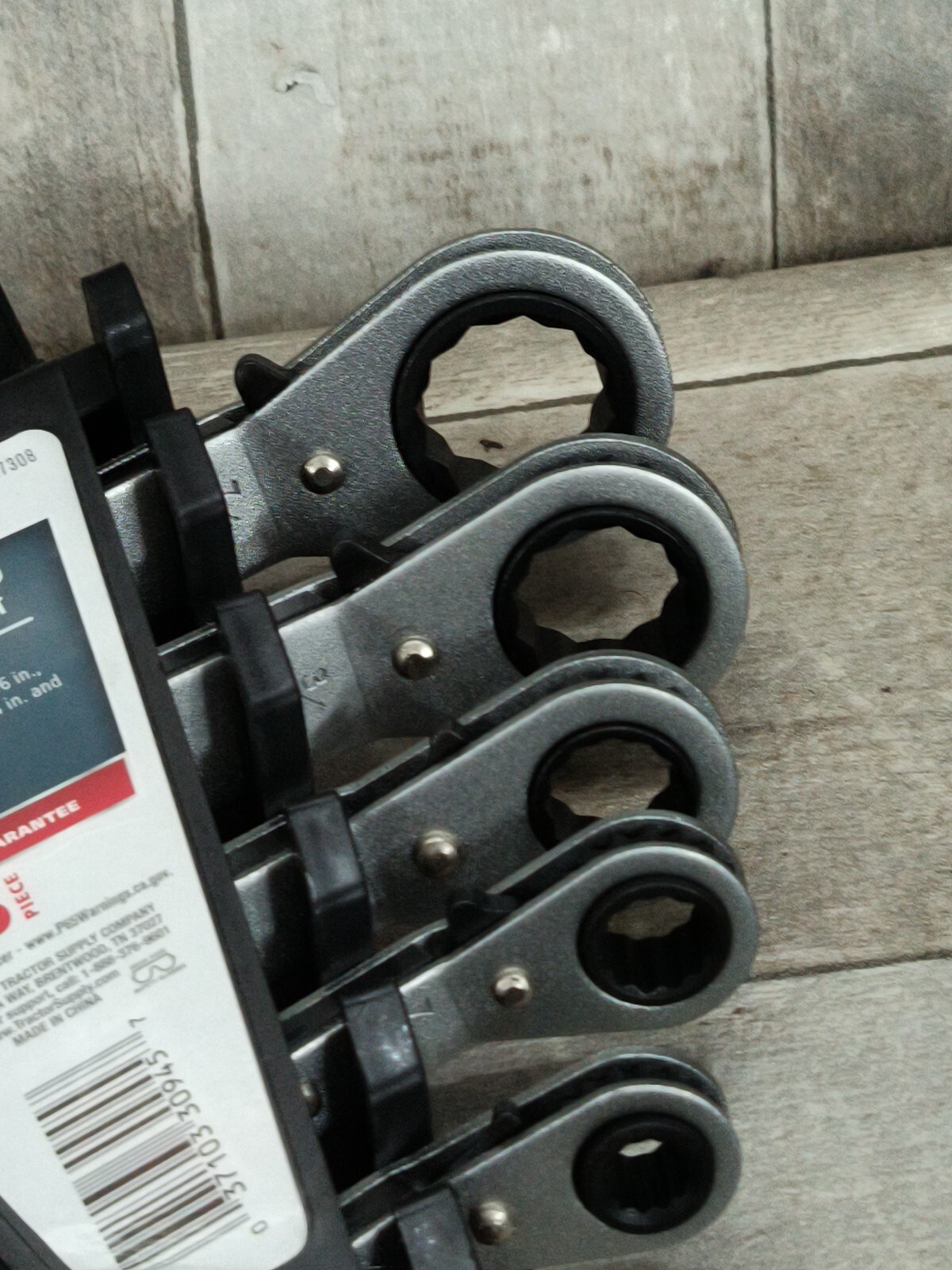 5pcs Double Box-End Ratching Wrench Set By JobSmart SAE 1/4-7/8