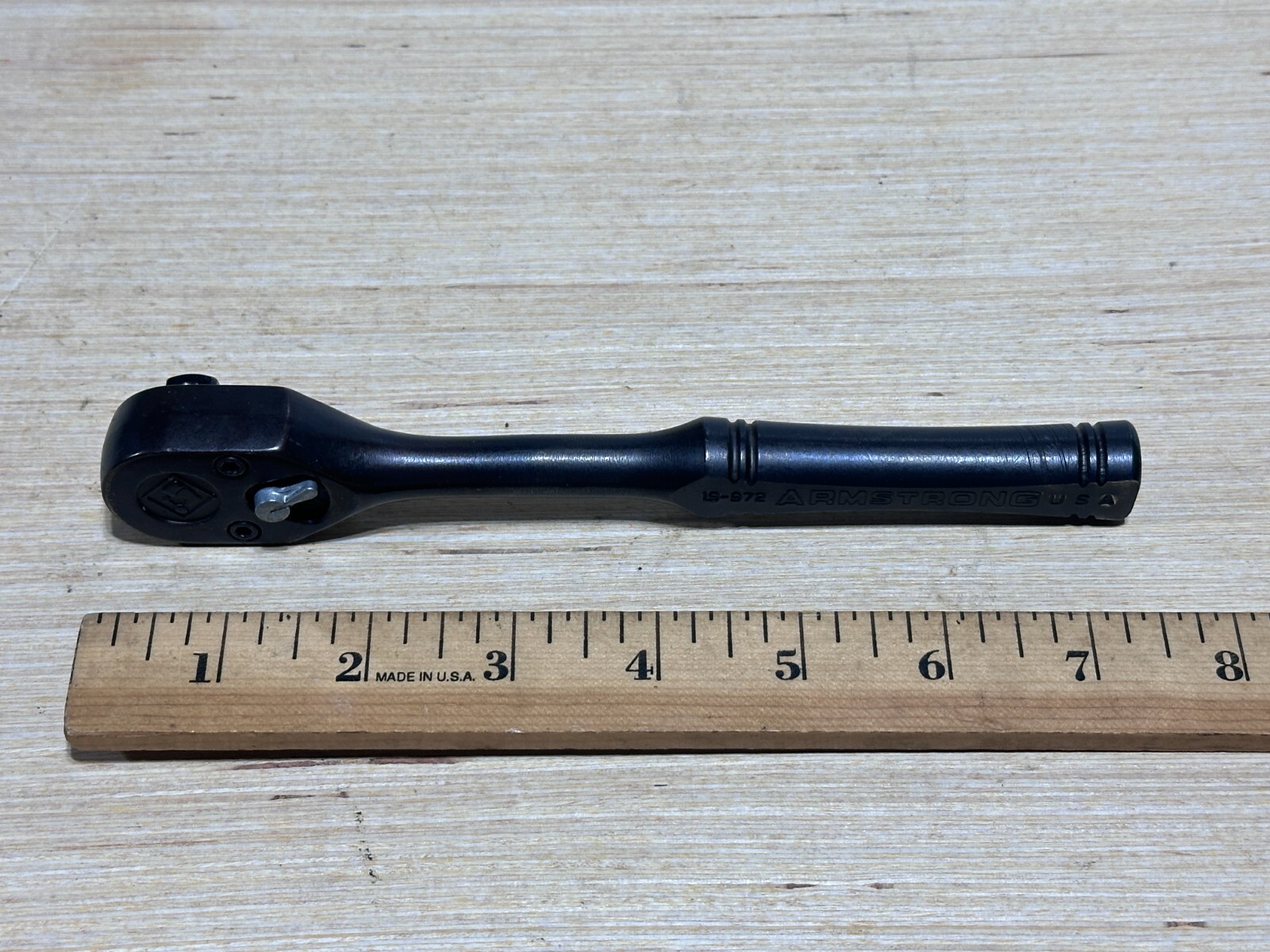 NOS Armstrong Tools USA 19-972 RARE Black Industrial Finish 3/8″ Drive Ratchet