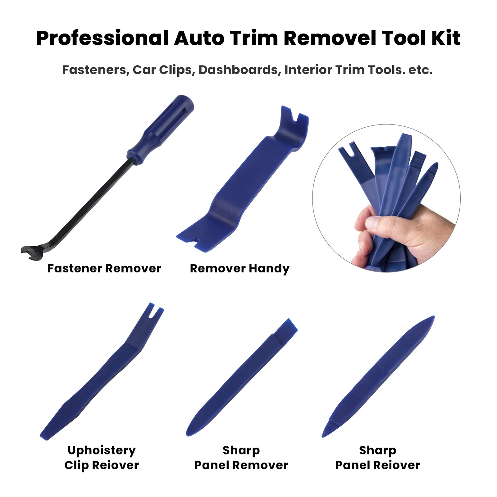 5PCS Trim Removal Tool Set Car Panel Door Vehicle Dash Radio Audio Installer US