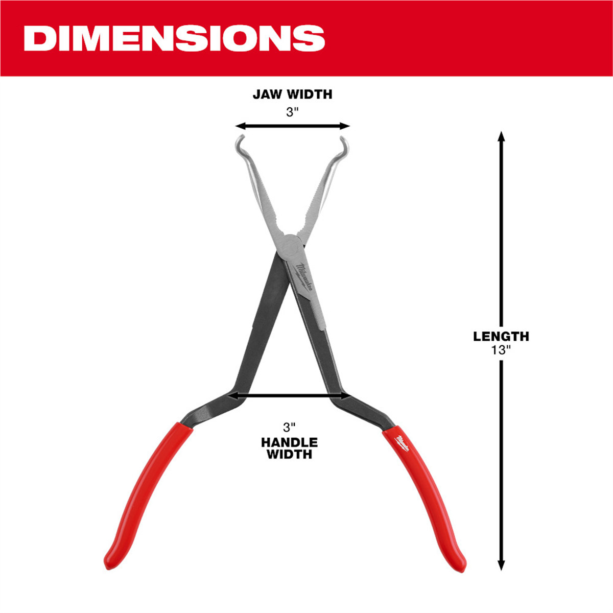 Milwaukee Tool 3PC Long Reach Hose Grip Pliers Set