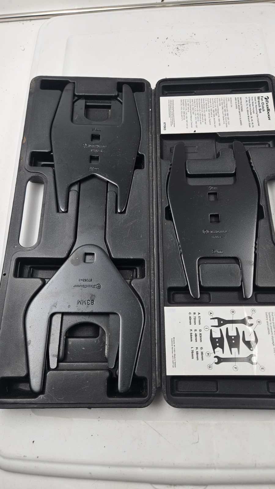 Lightly EverTough 67063 Fan Clutch Wrench 9 Piece (5 Actual Tools) Set Kit