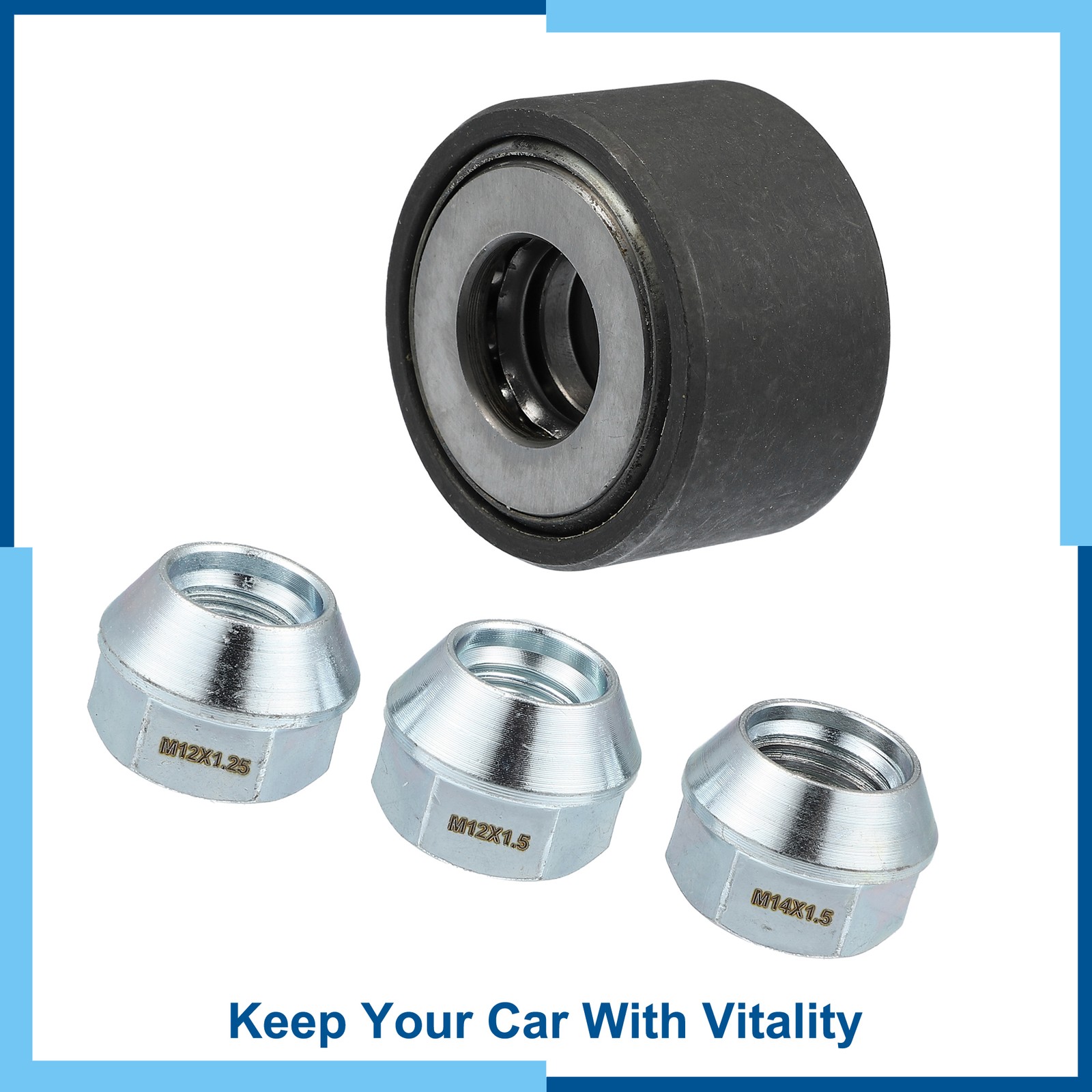 Wheel Stud Installer Tire Studding Tool with Hex Wheel Lug Nuts Silver Tone 1 pc