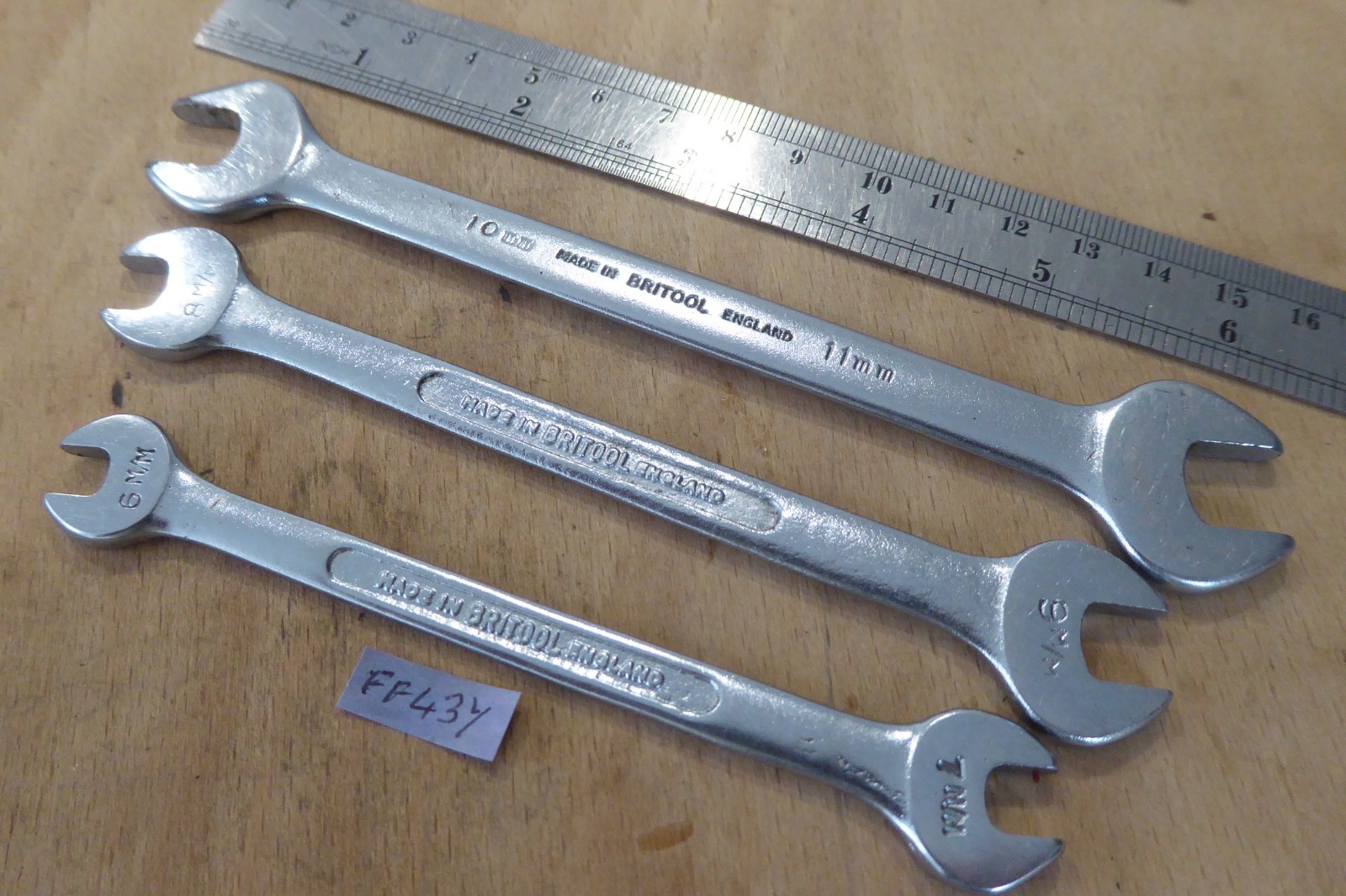 BRITOOL 2JM set of 3 open spanners 6 X 7 8 X 9 10 X 11mm made in England 6 – 11