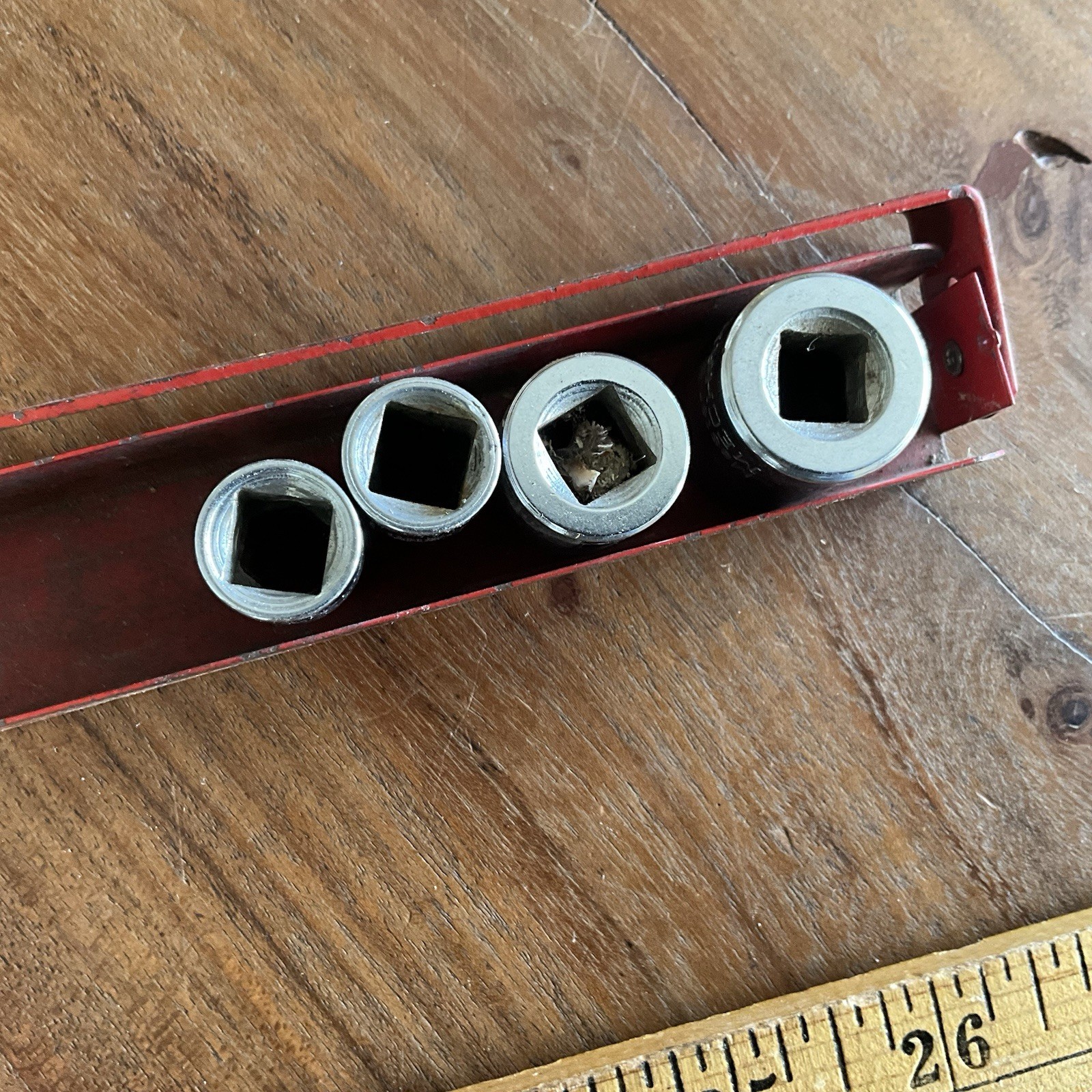 Vintage True Value Master Mechanic 3/8” Socket Set 17mm 15mm 9mm 8mm