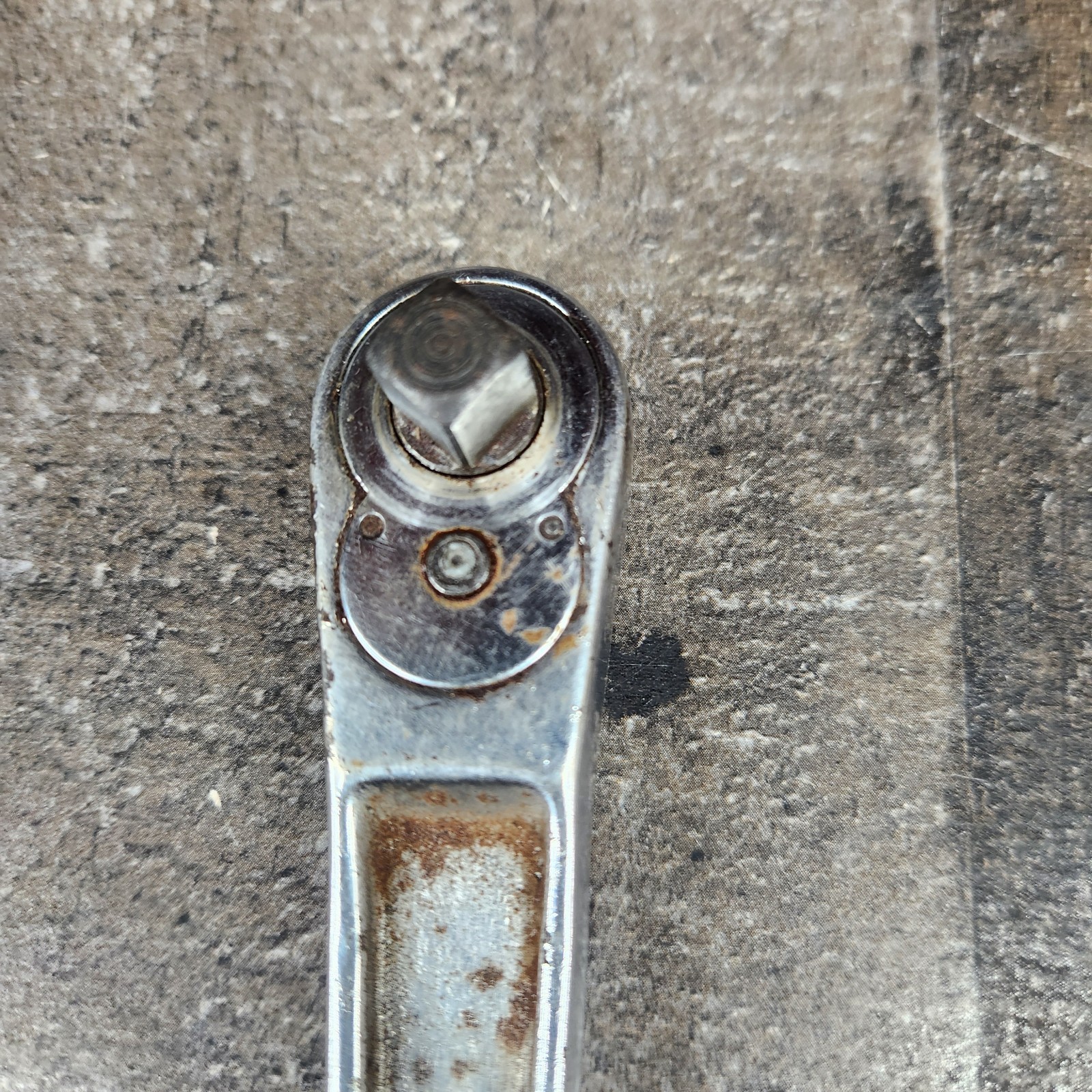 Snap On FV71 – 3/8″ Drive, Chrome, Vintage, Flat Handle, 6″ Long, Ratchet-USA