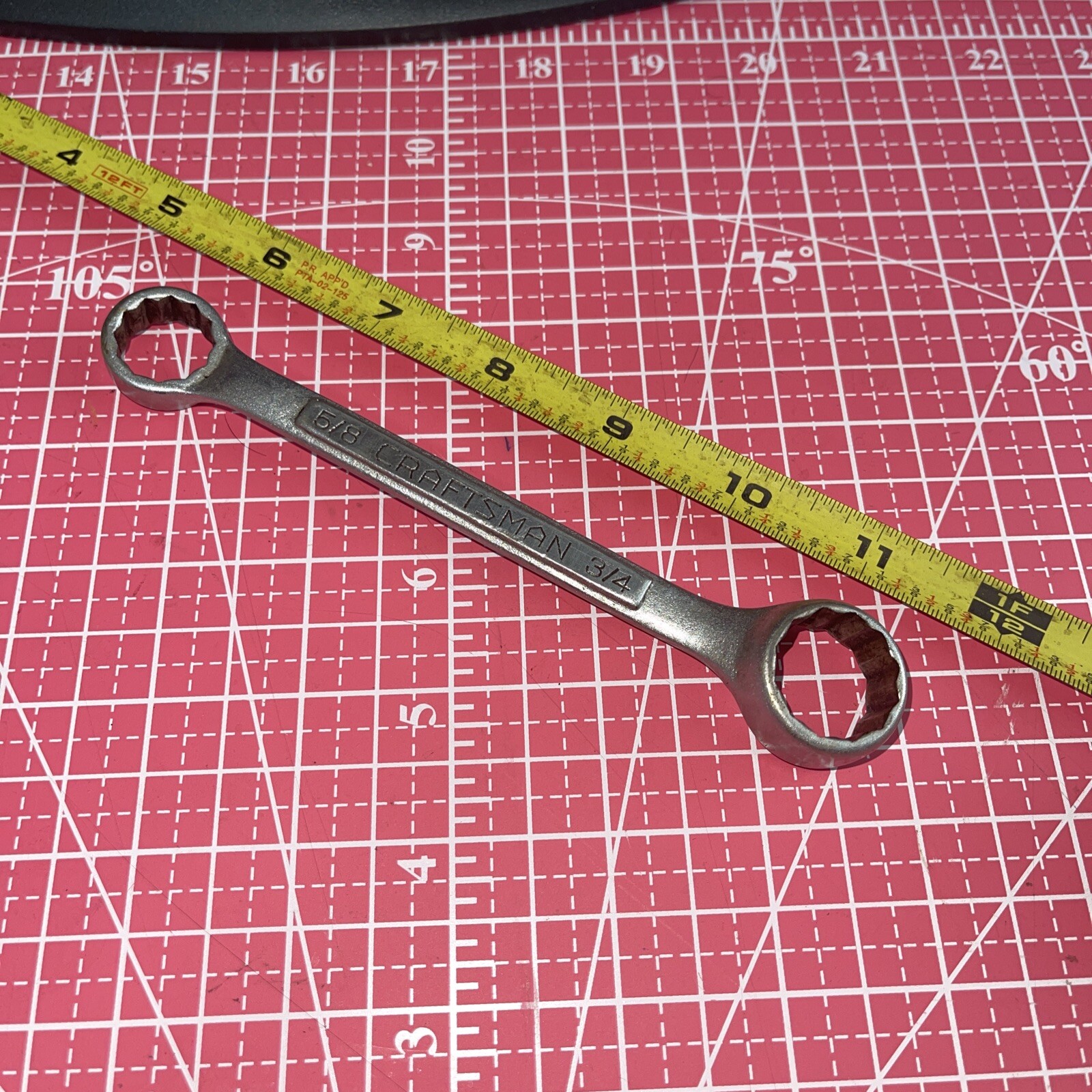 Vintage Sears Craftsman USA V 5/8 X 3/4 In SAE Stubby 12 Point Box Wrench Nice