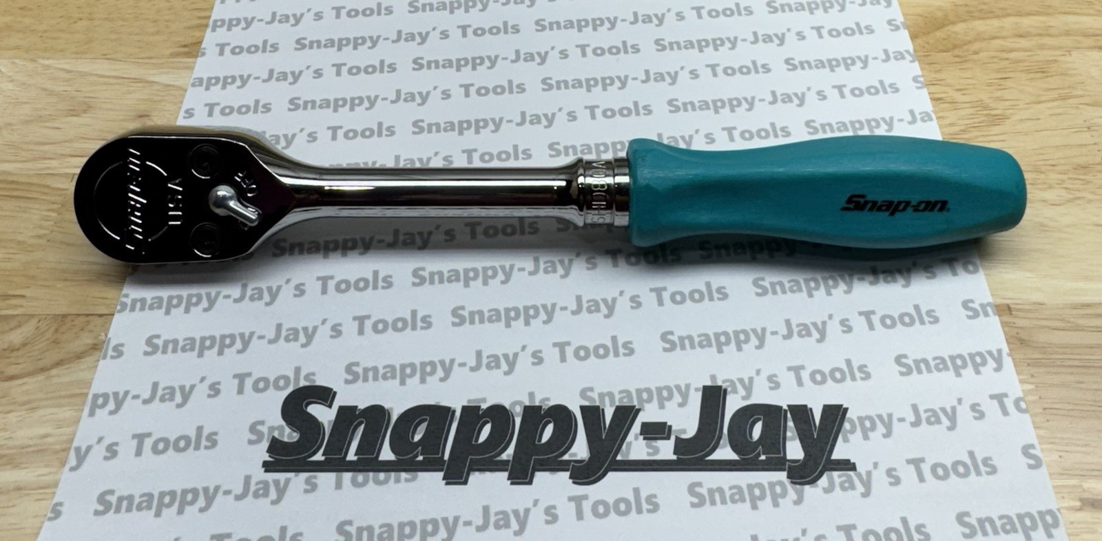 Snap-on Tools USA NEW RARE TEAL 1/2” Drive Hard Grip Ratchet SHD80ATL