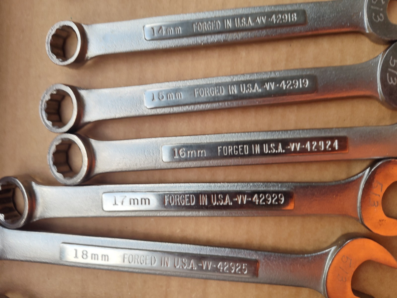 USA Craftsman Metric Combination Wrenches 14 Pc. Set 7-21mm 42938