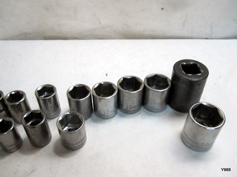 CRAFTSMAN set of 20 sockets mix lot see description
