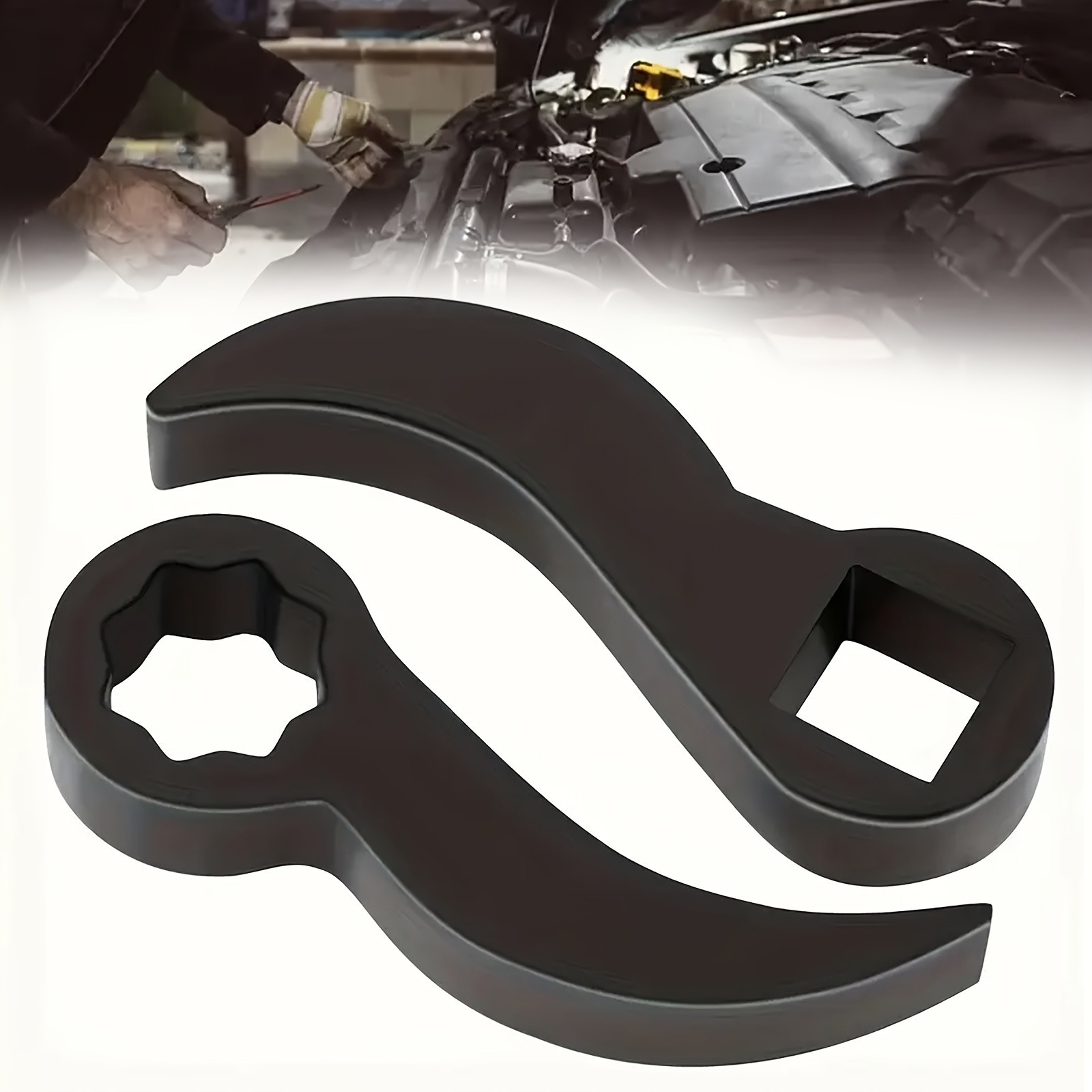 Automotive Crescent Wrench Tool – High-Strength Steel Nut & Bearing Removal Tool