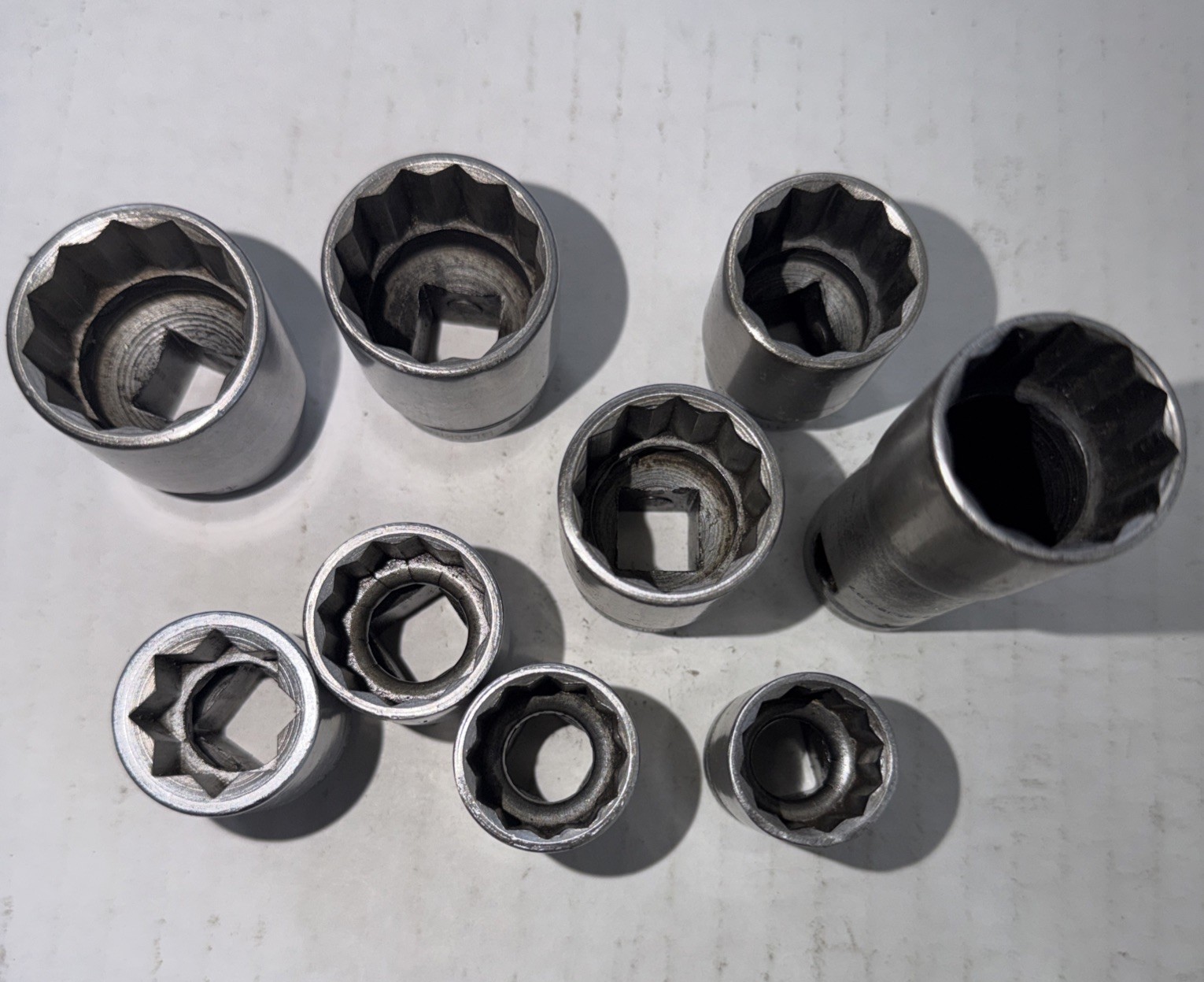 Blackhawk USA 1/2”Dr SAE 9PC Socket Set 12 PT”11/16”TO”1-1/16 Vintage