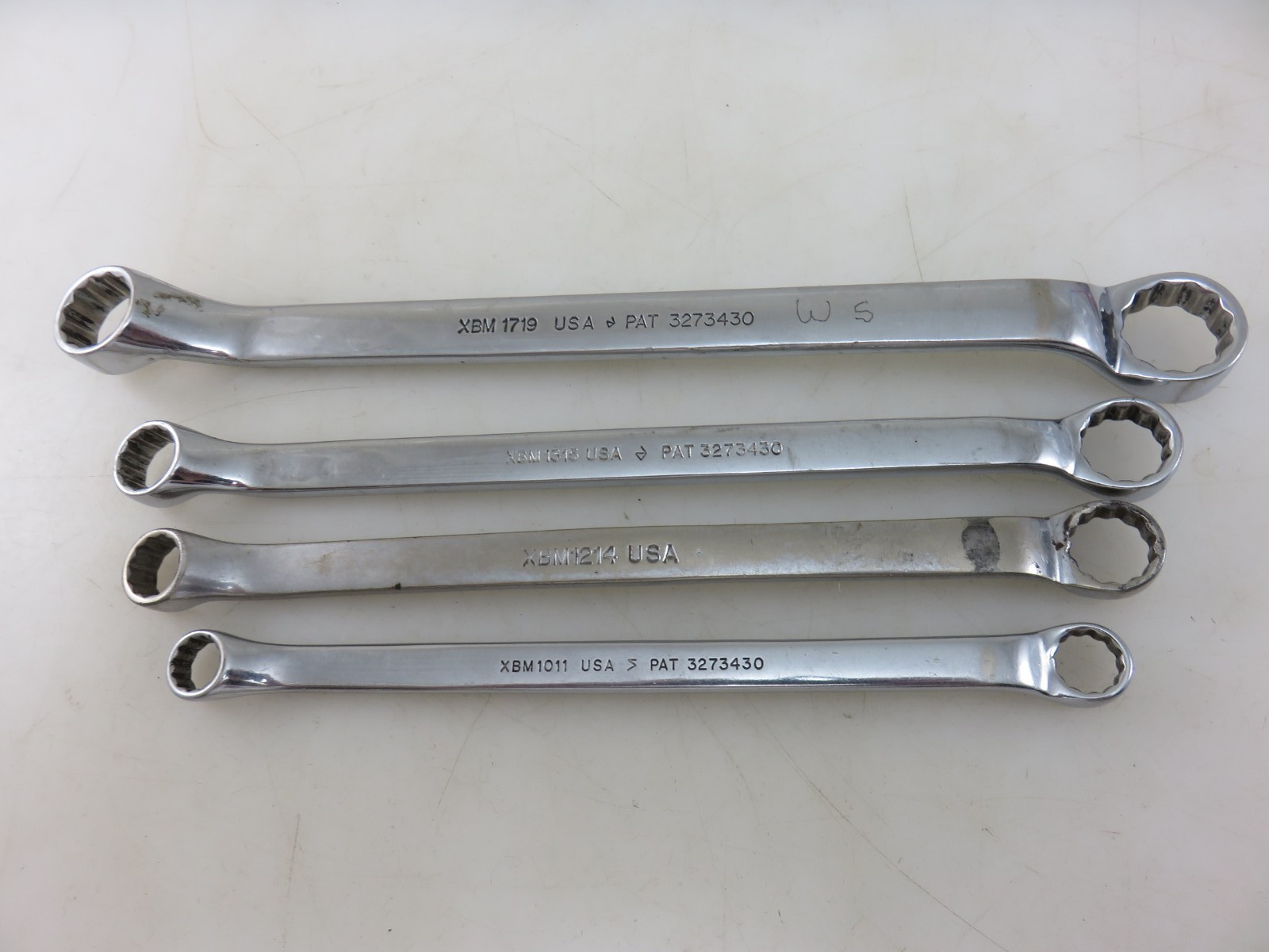 Snap-On XBM Series METRIC Offset Box End Wrench 4pc Set 10mm-15mm + 17mm x 19mm