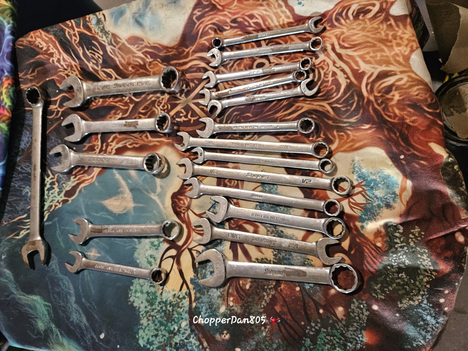 35 Pc. Snap-on Wrench Lot SAE & Metric 🔧 Half-Moon Obstruction, Open, Combos 🧰