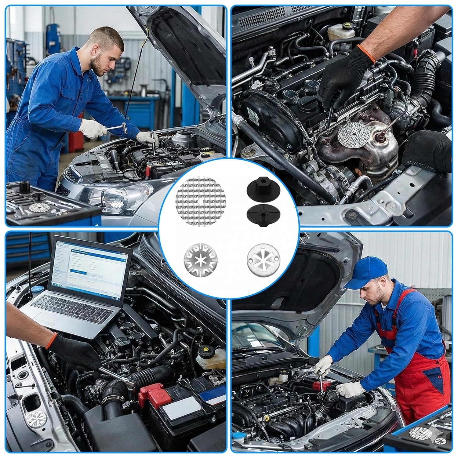 35-Pcs Exhaust Heat Shield Repair Kit – Durable Manganese Steel for Cars