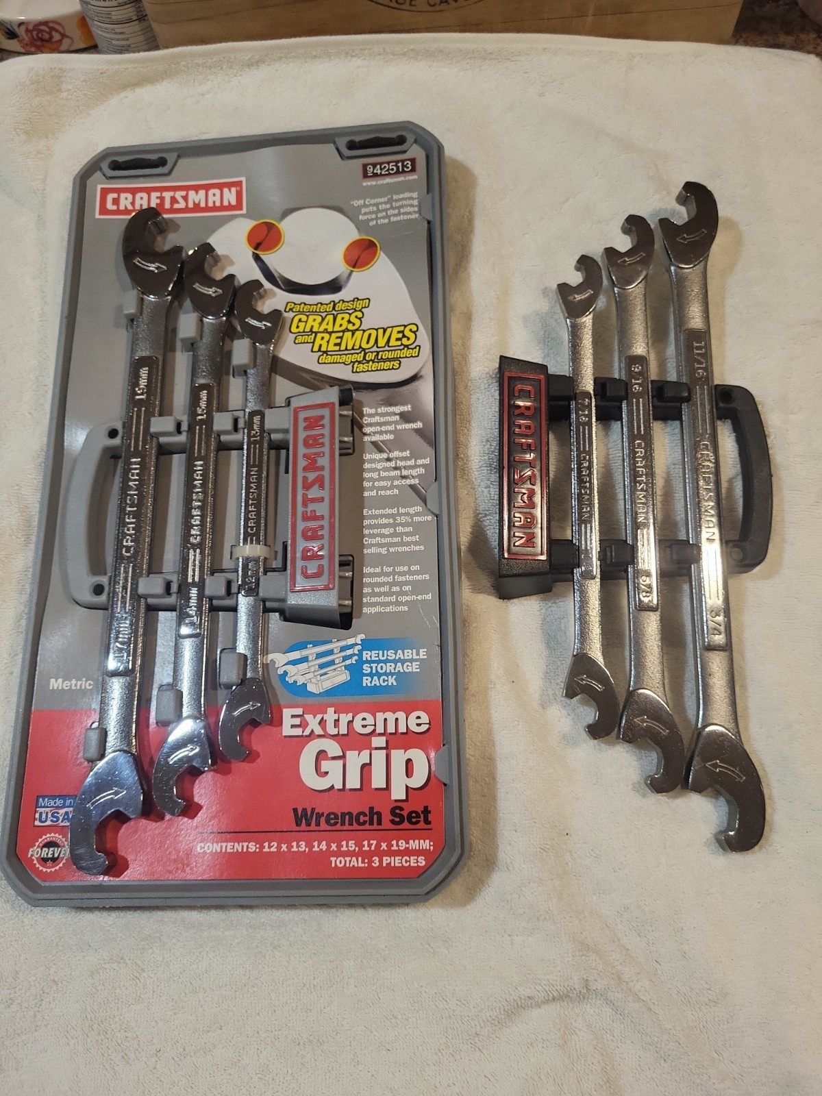 Craftsman USA 42512 & 42513 Extreme Grip SAE & Metric Wrench Set . NOS 🔥