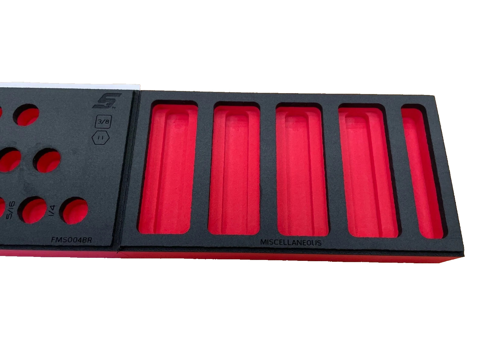Snap-on Tools RED FOAM ORGANIZER for 39pc 3/8″ Drive SAE Socket Set FMS004BR