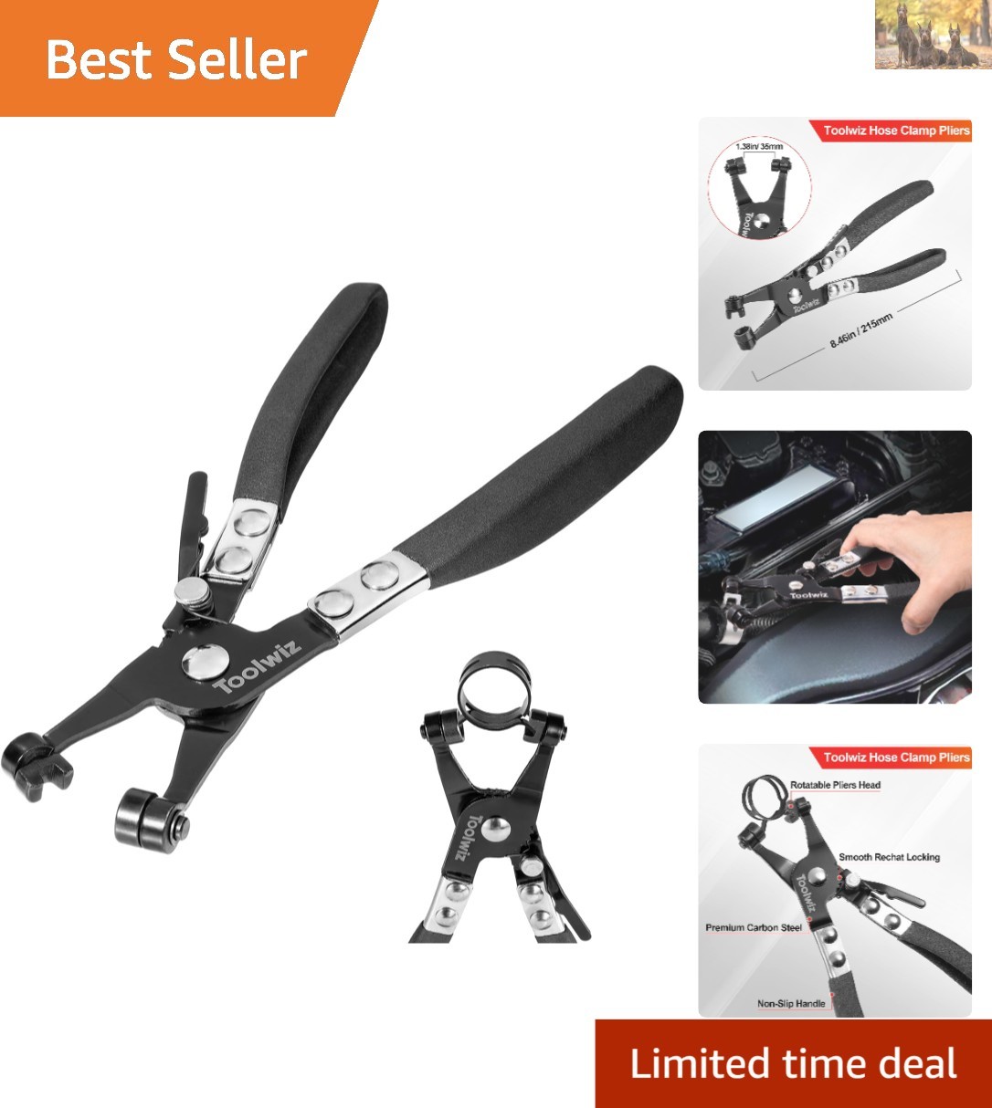 Automotive Hose Clamp Tool: Heavy Duty Carbon Steel Pliers for Easy Installation