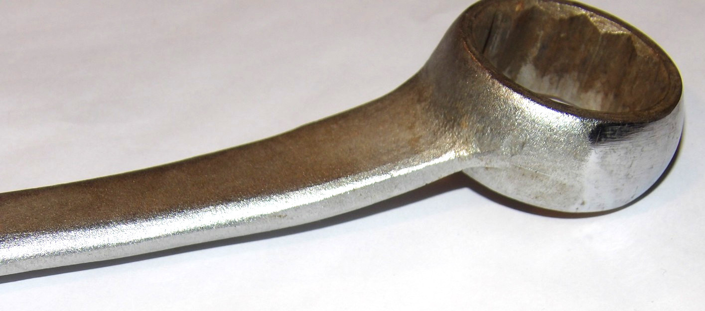 VTG WESTERN AUTO ‘WIZARD’ 15/16 1-1/4″ 12-POINT DOUBLE BOX-END WRENCH! 17.5″ USA