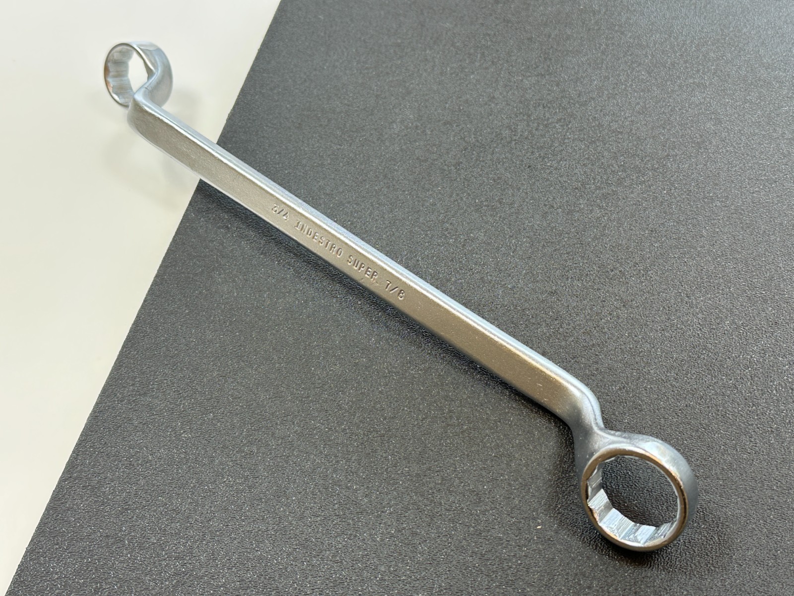 🇺🇸Indestro Tools USA 733A SAE 3/4” x 7/8” Offset Box End Wrench, NEW Old Stock