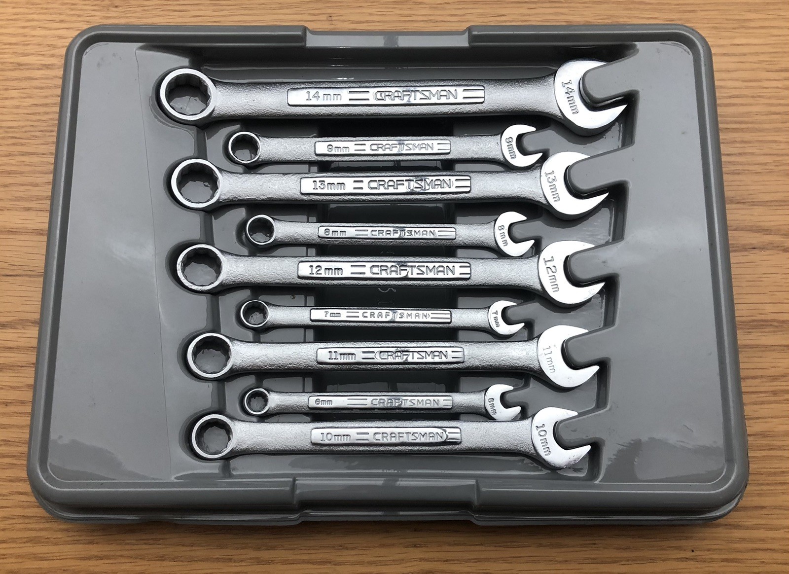 CRAFTSMAN 9pc Metric Combo Wrench Set USA 6mm-14mm (NEW CONDITION)