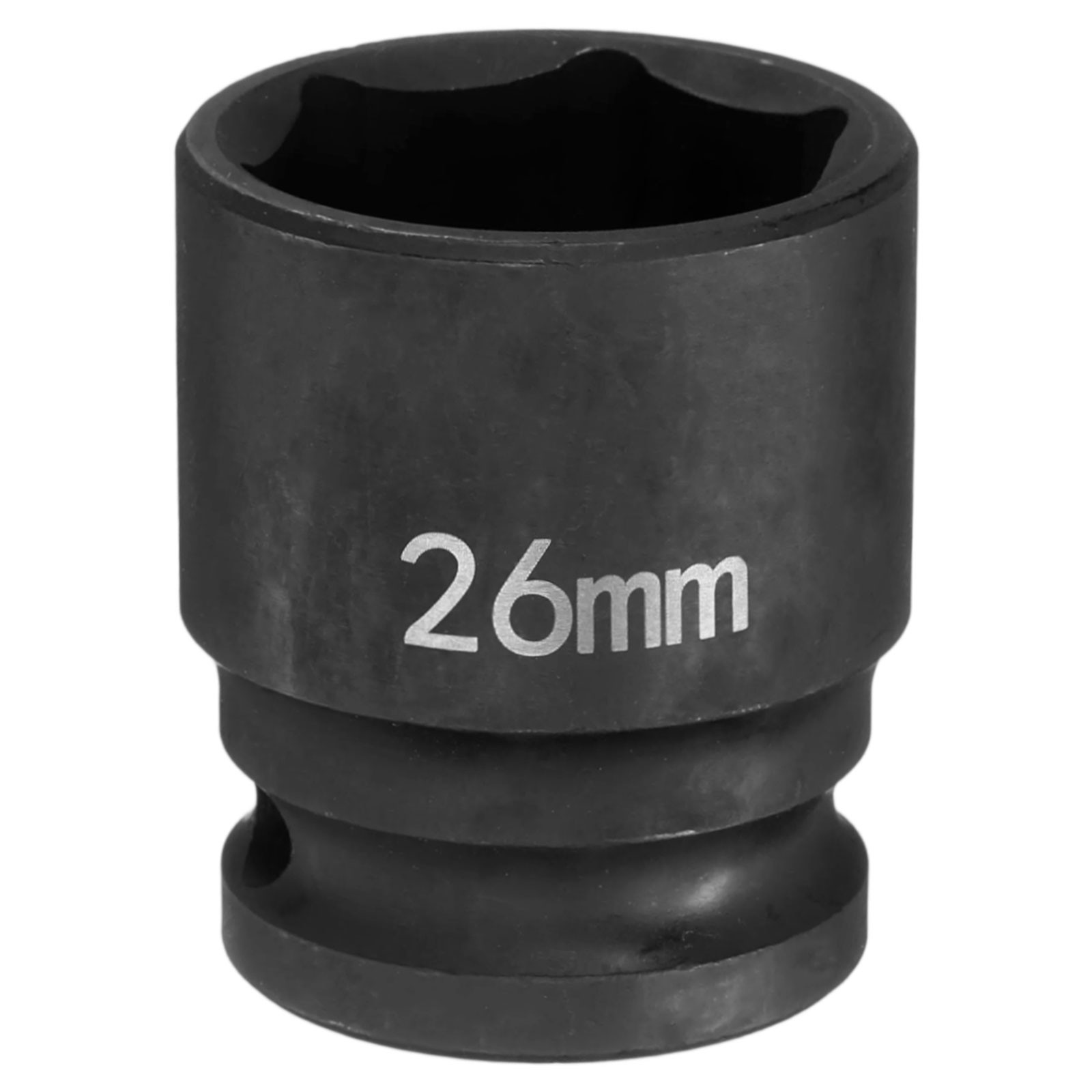 6 Point Impact Socket 26mm Socket 1/2″ Drive 1.65″ Long Cr-Mo Steel Phosphated