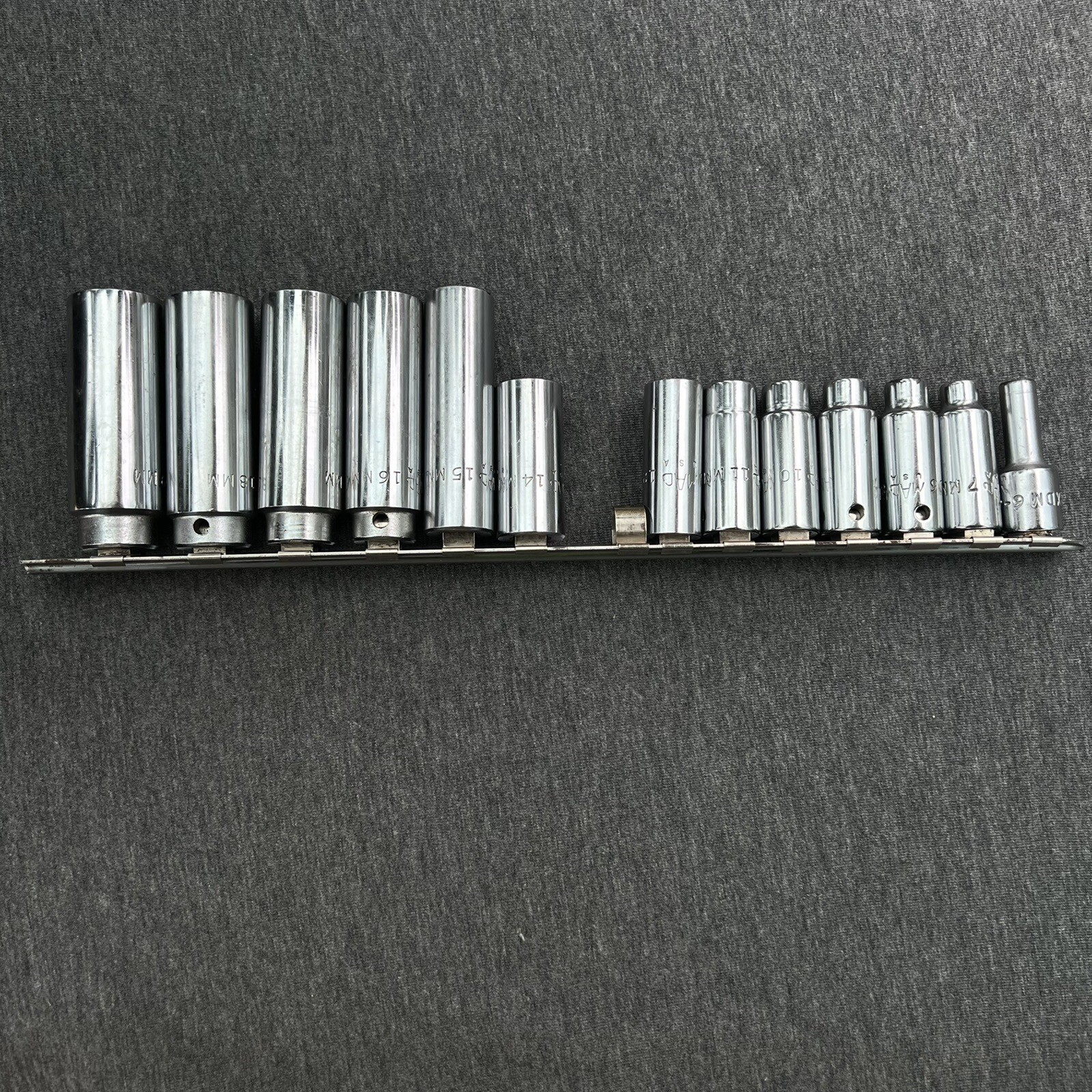 MAC Tools 3/8″ Drive 13pc Metric 6pt Deep Sockets XD6 Made in USA 6mm – 19mm USA
