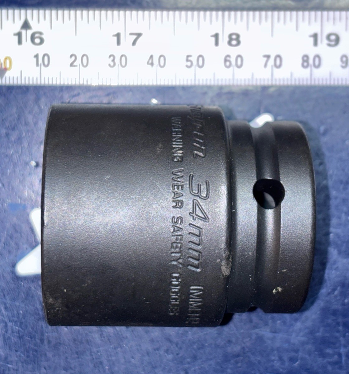Snap-On 34mm IMM342 Shallow Impact Socket 6-Point 3/4” Drive