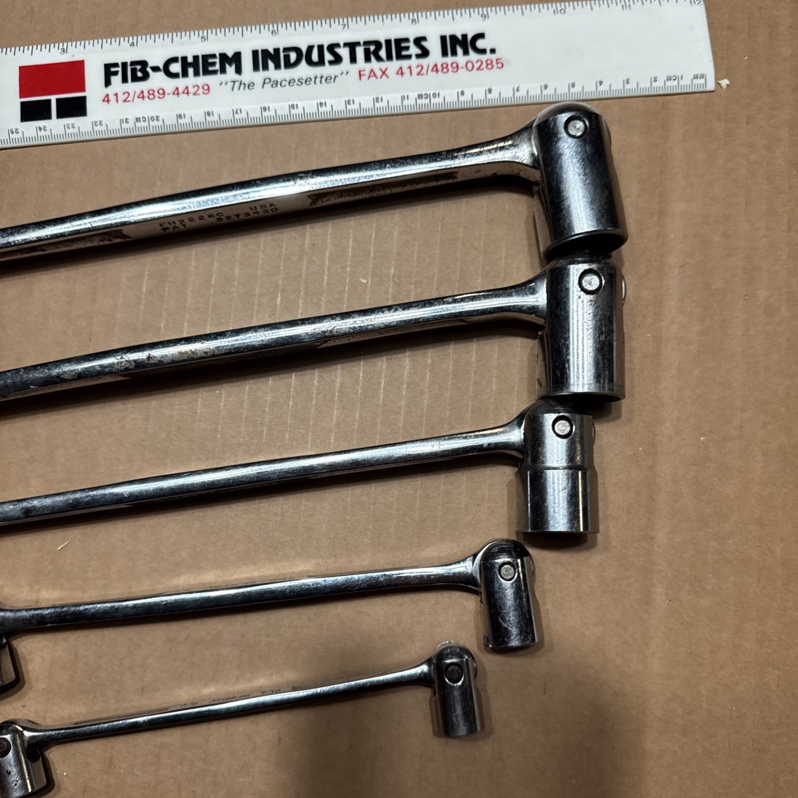 Lot Snap-On 1/2′ 9/16′ 11/16 13/16 5/8 3/4 3/8 Double Flex Head Socket Wrench W1