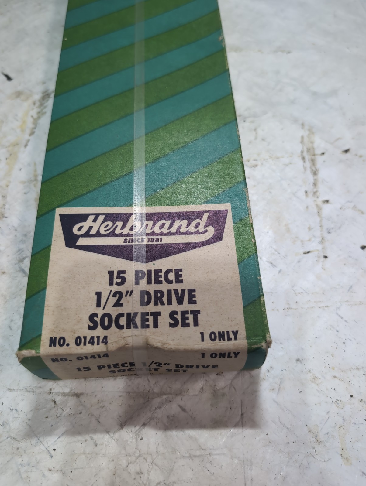 SEALED NOS VINTAGE HERBRAND 15 PC SAE SOCKET SET 1/2″ DRIVE 01414 SEALED NEW NOS