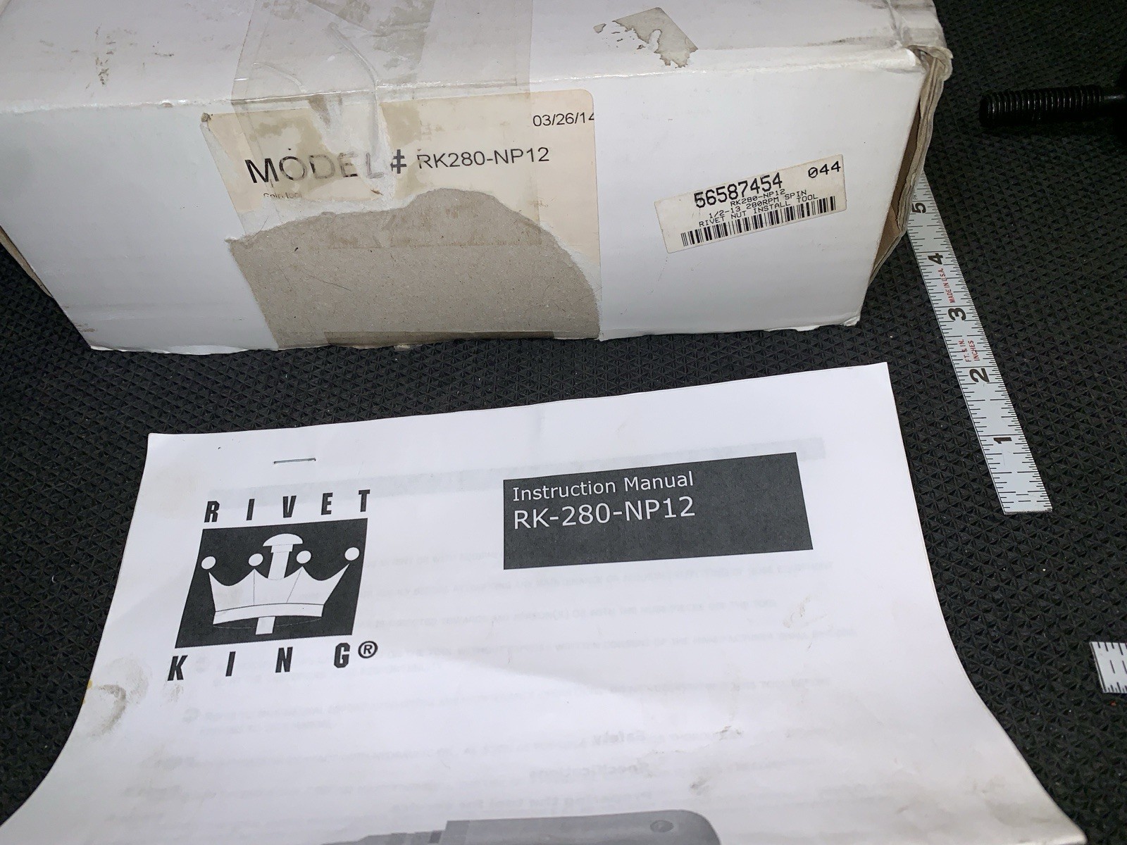 RK-280-NP12 Rivet King 1/2″ – 13 Spin/Spin Rivet Nut Tool 280 Max RPM very good