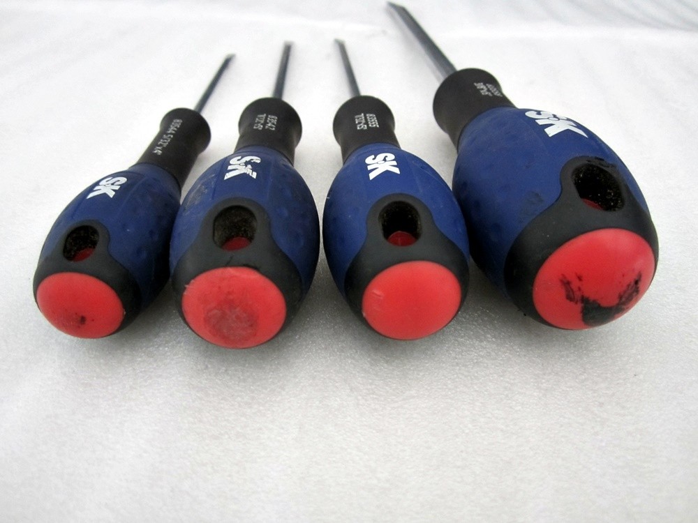 S-K Tools 9pc Slotted Phillips PoziDriv Screwdriver Set Facom SK France