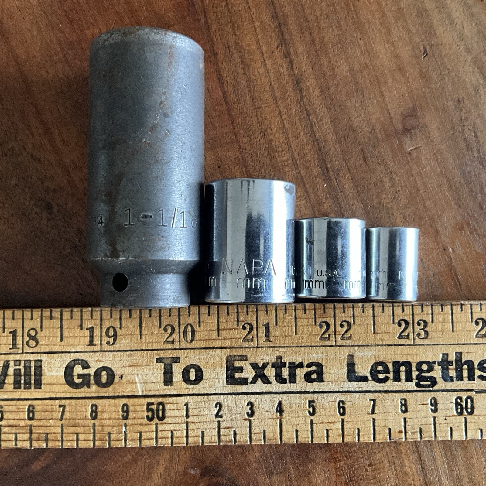 Vintage Napa Socket Lot of 4 Made in the USA