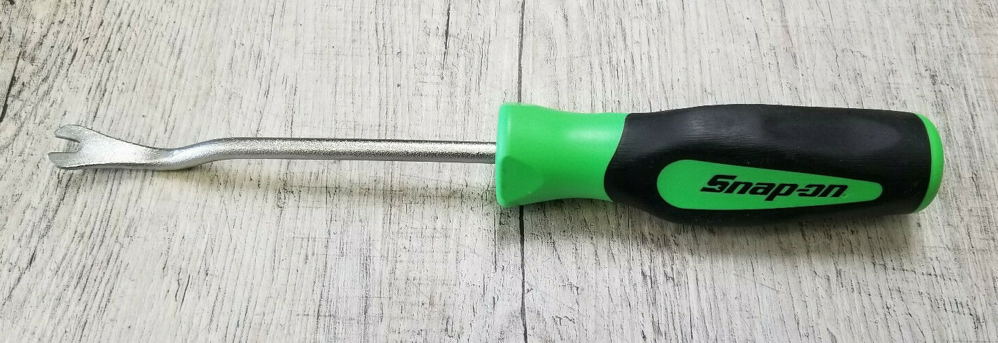 New Snap-On Trim Pad Clips Removal Fork Tool GREEN BLACK Soft Handle ASG185B