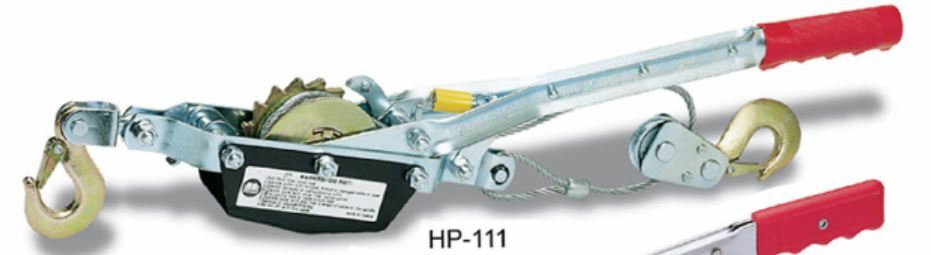 1 TONN HAND POWER PULLER HOIST HP-111 HAND RATCHET WINCH CABLE