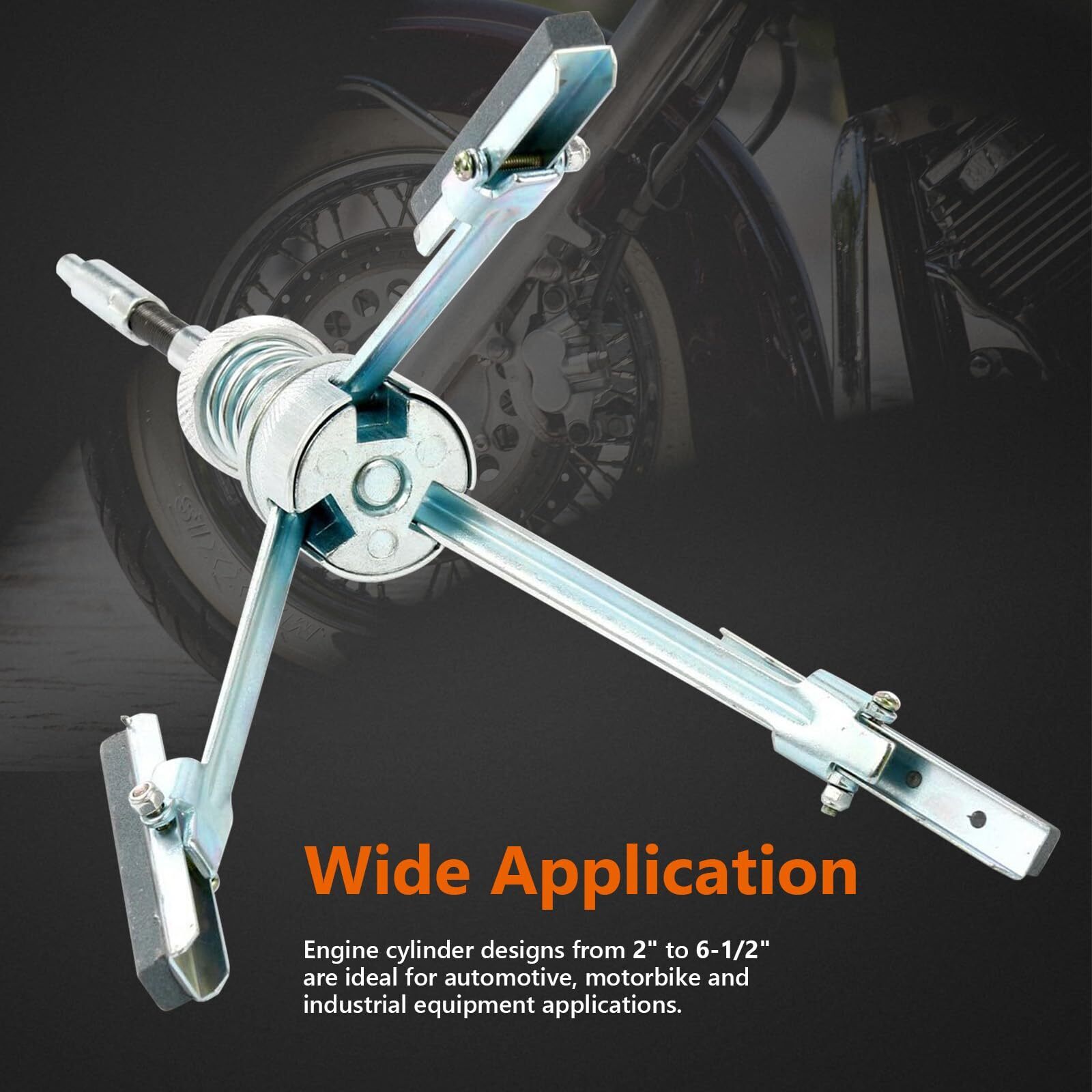 Engine Brake Cylinder Hone Flex Shaft Bore Honing Tool 2» to 6-1/2» W/ 3 Blade